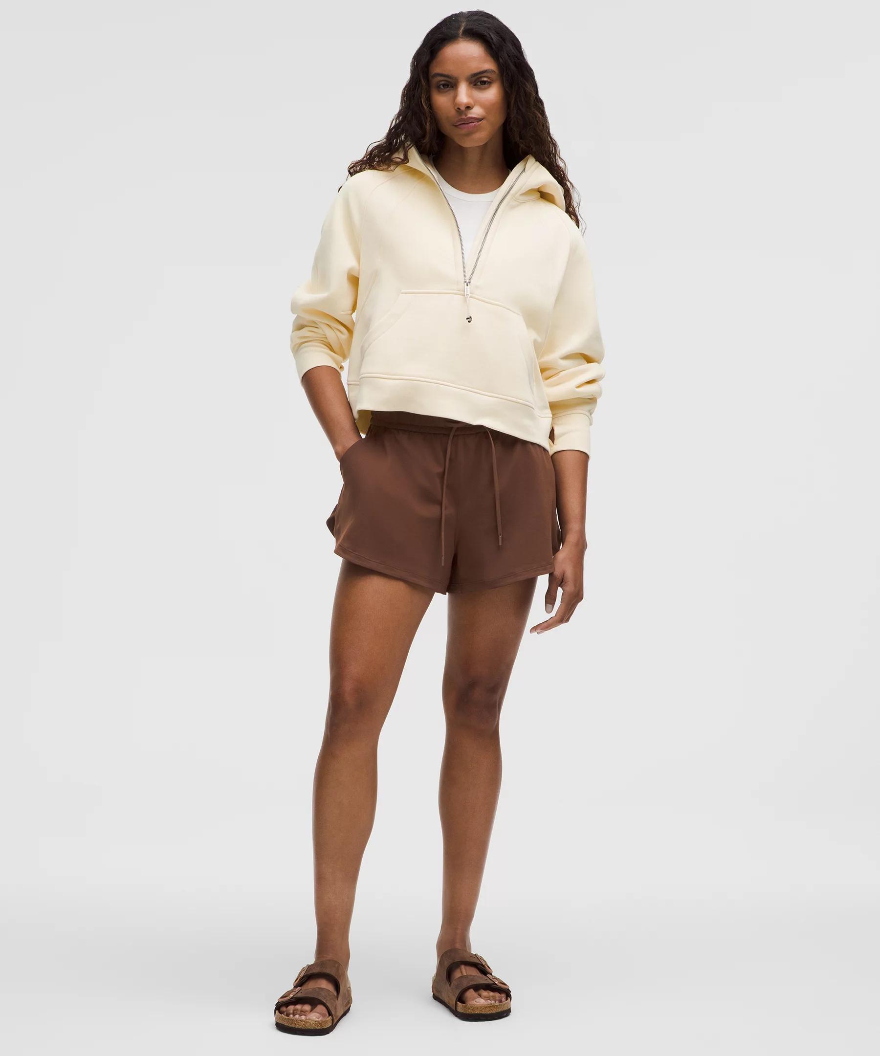 Soft Jersey Mid-Rise Curved-Hem Short 3" Product Image