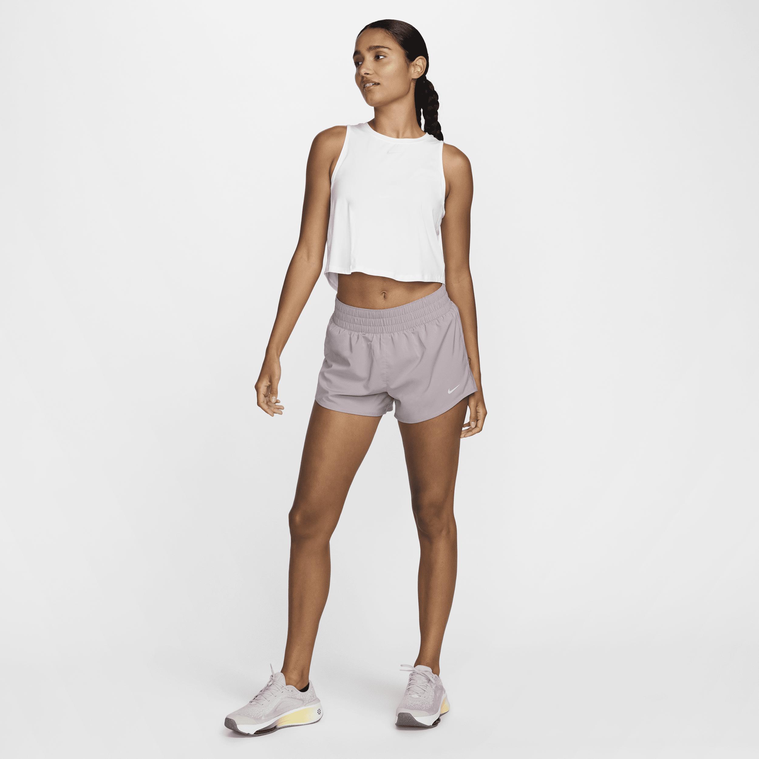 Nike Women's One Dri-FIT Mid-Rise 3" Brief-Lined Shorts Product Image