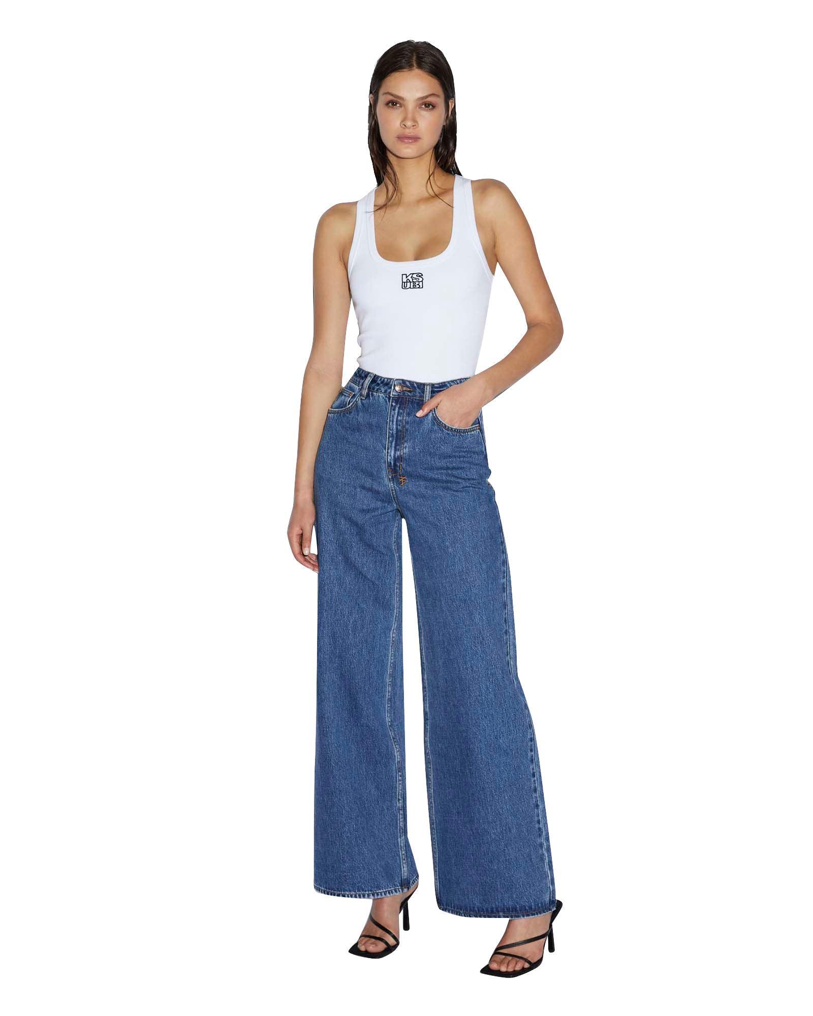 STACKED ORIGIN TANK WHITE Female Product Image