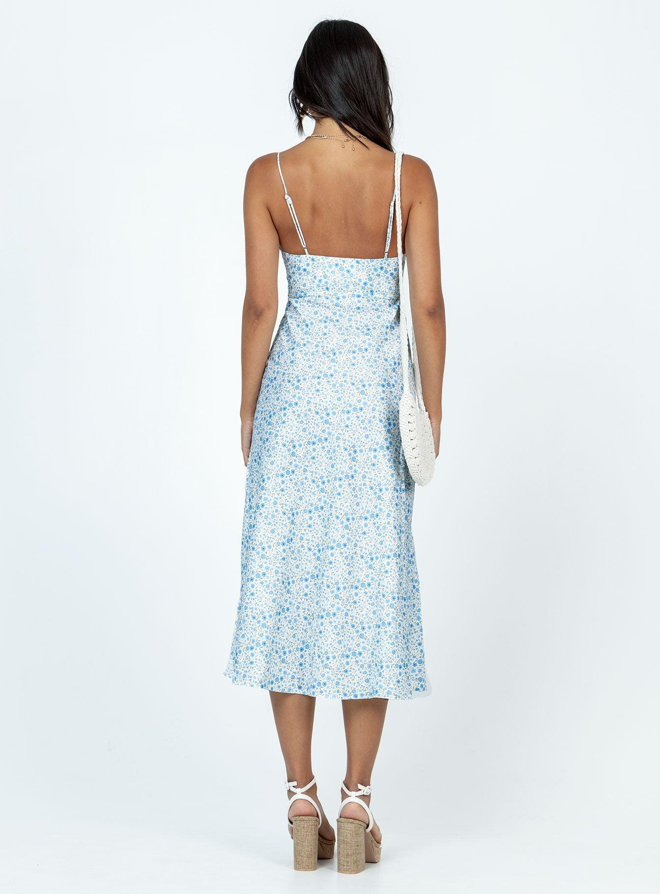 Amara Midi Dress Blue Multi Product Image