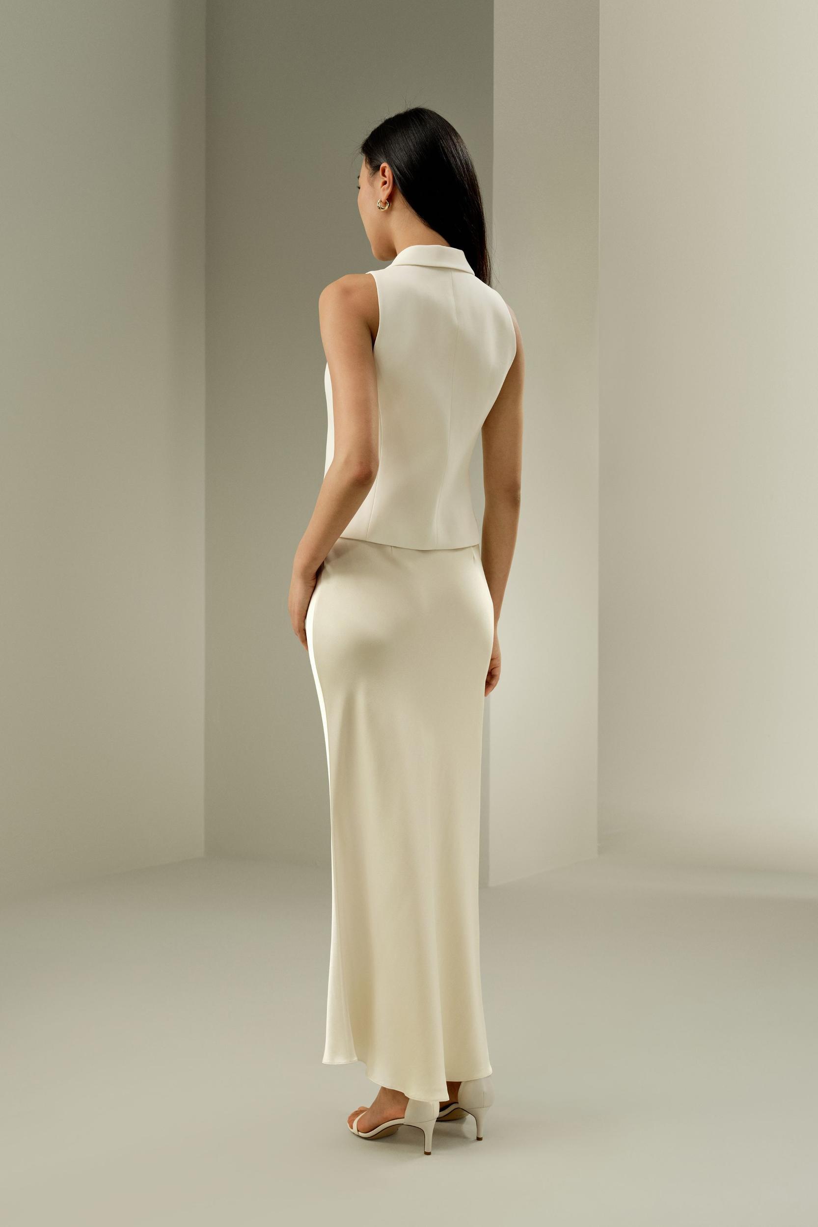 Silk Maxi Skirt with Flare Hem Product Image