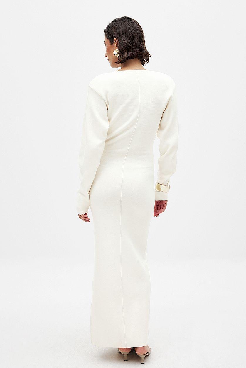 Knitted V-Neck Maxi Dress Product Image