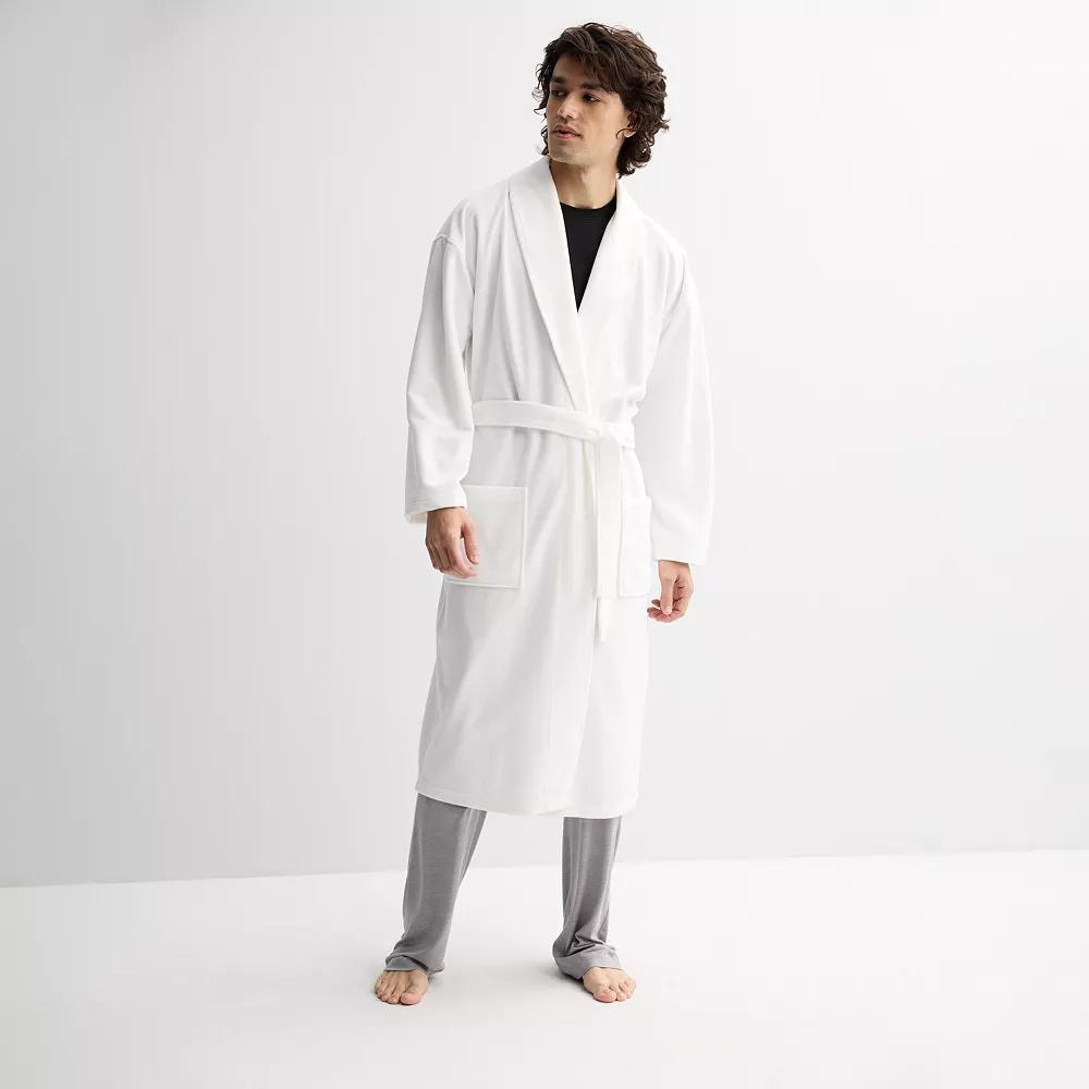 Men's Sonoma Goods For Life® Terry Robe, Size: Large/XL, Modern White Product Image