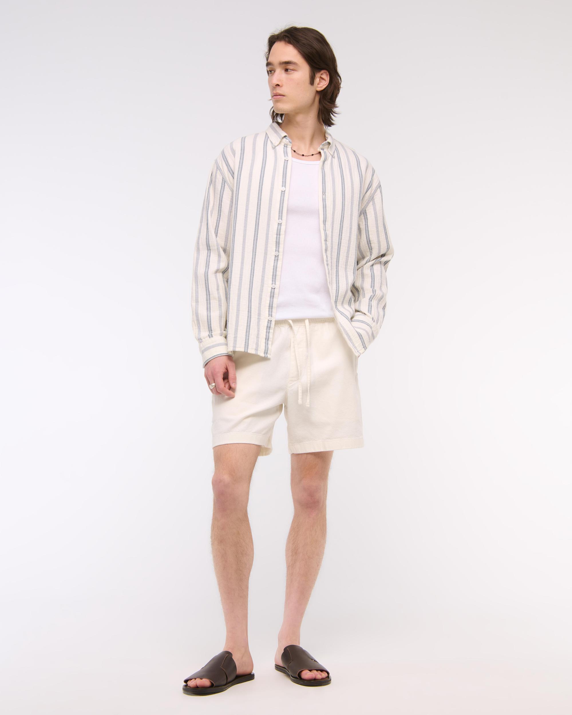 Cotton Texture Pull-On Short Product Image