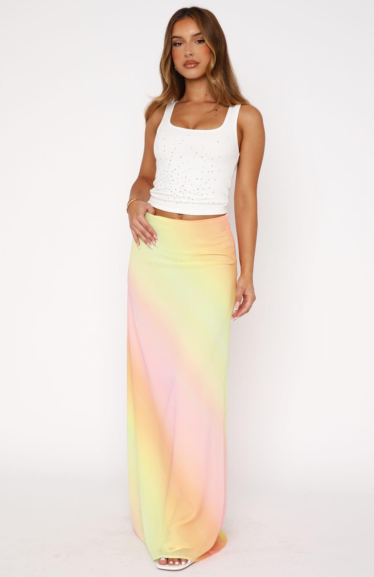 Our Love Maxi Skirt Rainbow Product Image