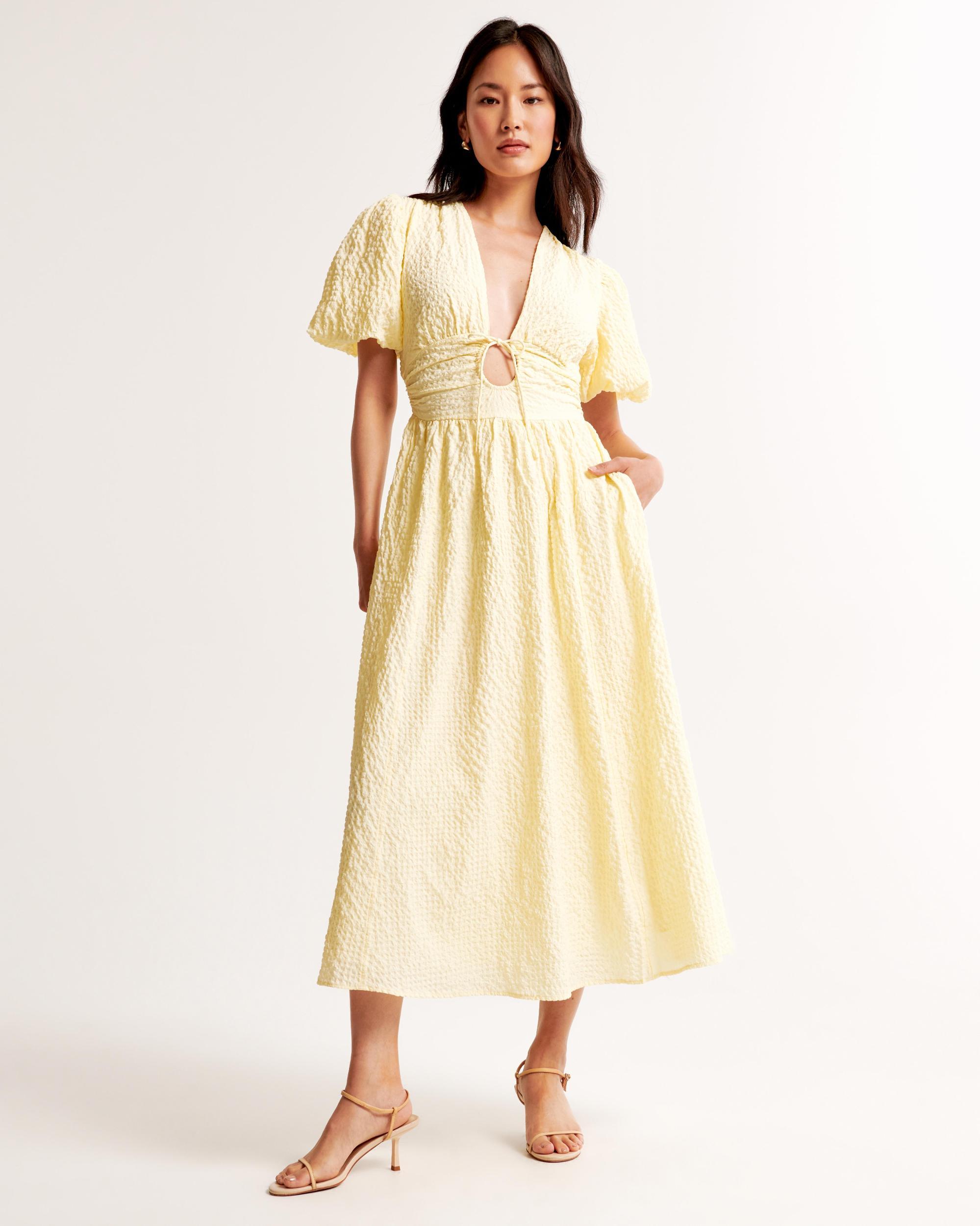 Tie-Front Textured Maxi Dress Product Image