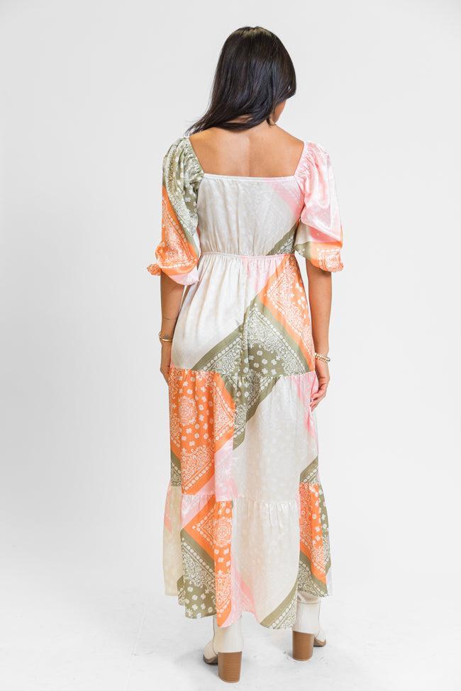 Fall Festivities Multi Patchwork Printed Dress FINAL SALE Product Image