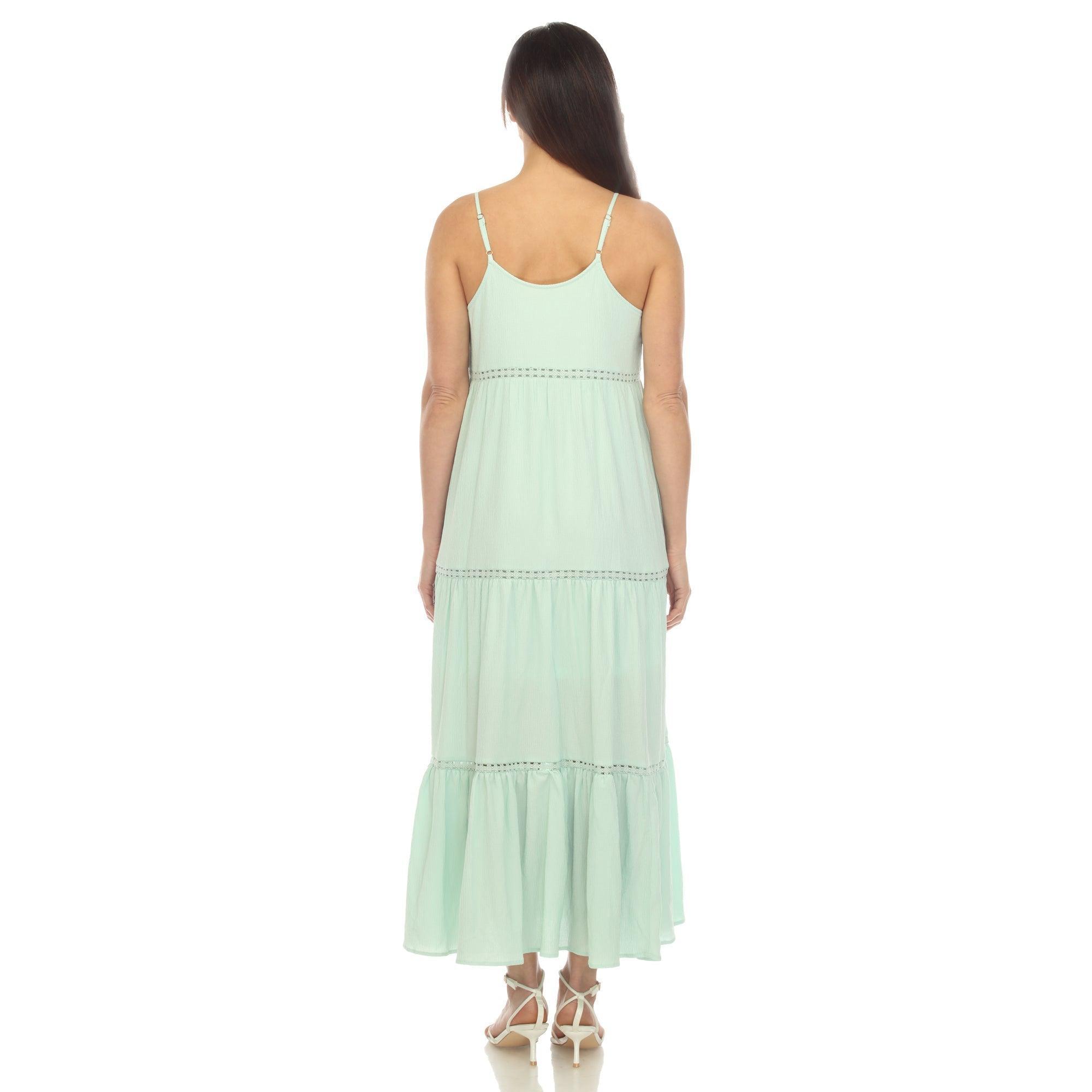 Women's Scoop Neck Tiered Maxi Dress Female Product Image