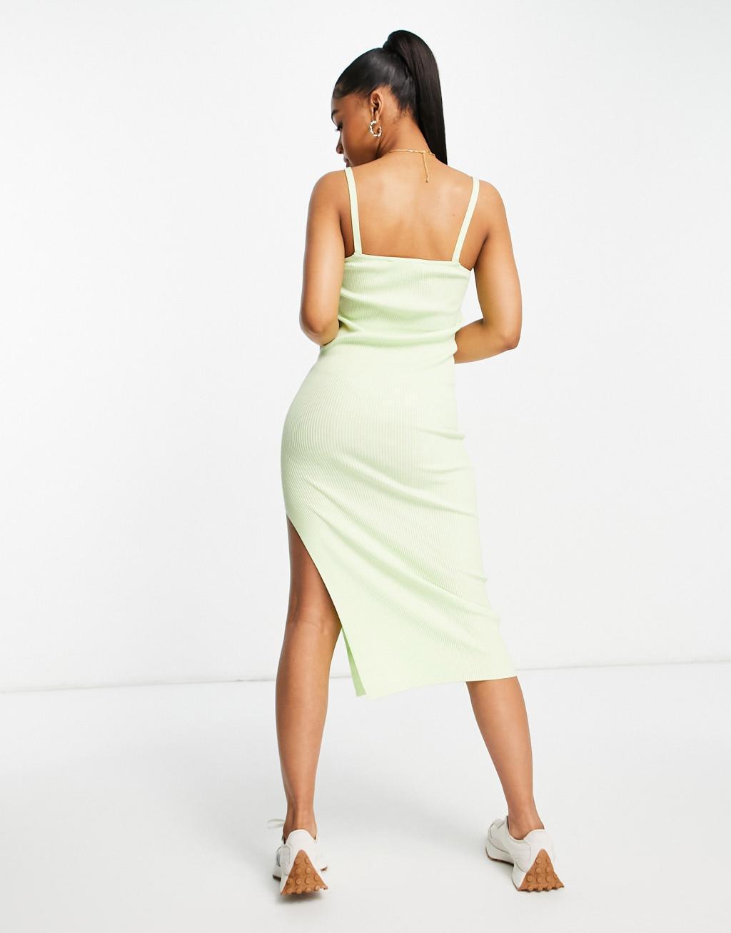 Miss Selfridge rib midi strappy dress Product Image