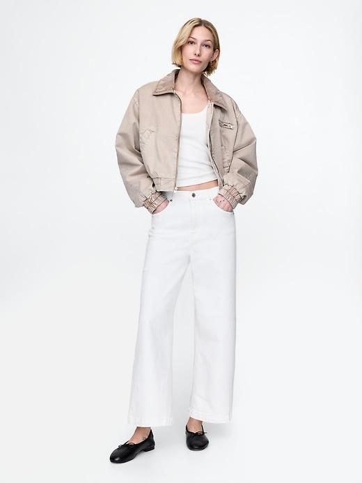 High Rise Stride Wide-Leg Ankle Jeans Product Image