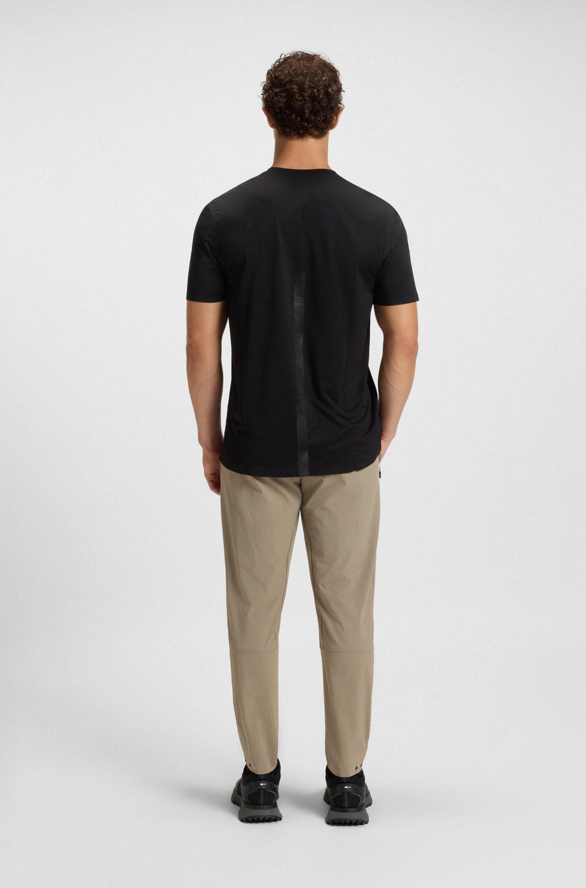 Quick-dry stretch-jersey T-shirt with decorative reflective artwork Product Image