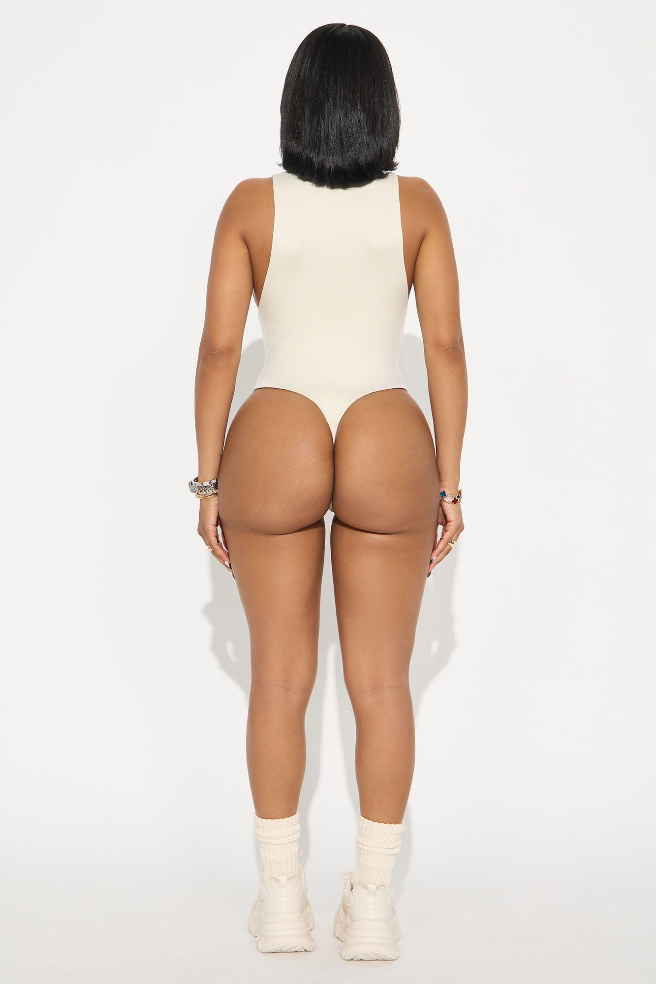 Contour Double Lined Scoop Neck Bodysuit - Bone Female Product Image