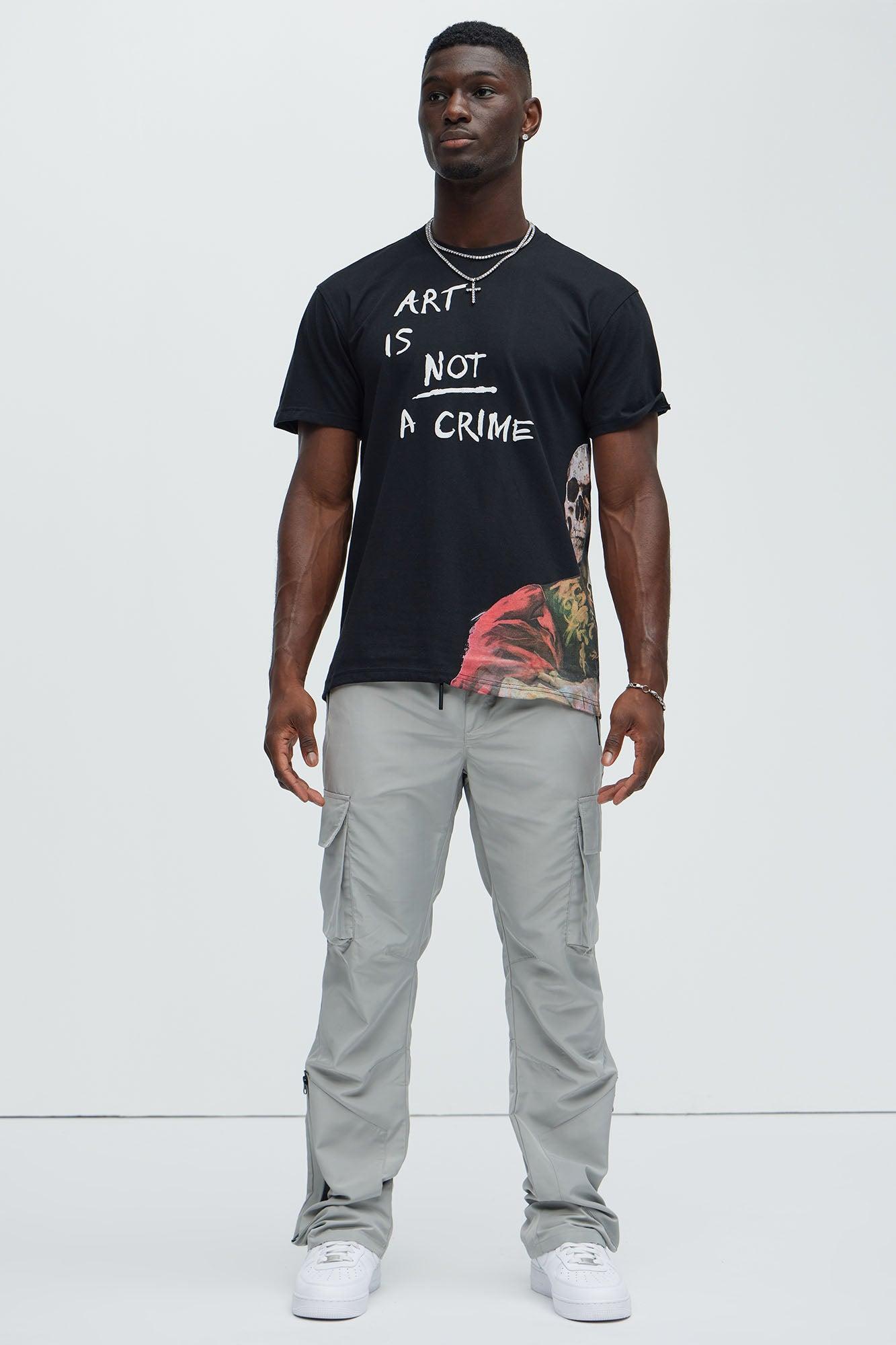 Take Me On Slim Nylon Cargo Pants - Grey Product Image