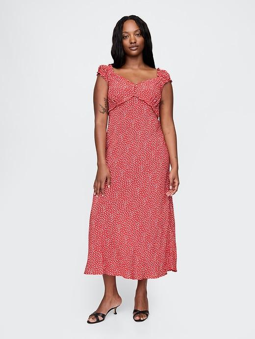 Crepe Sweetheart Maxi Dress Product Image