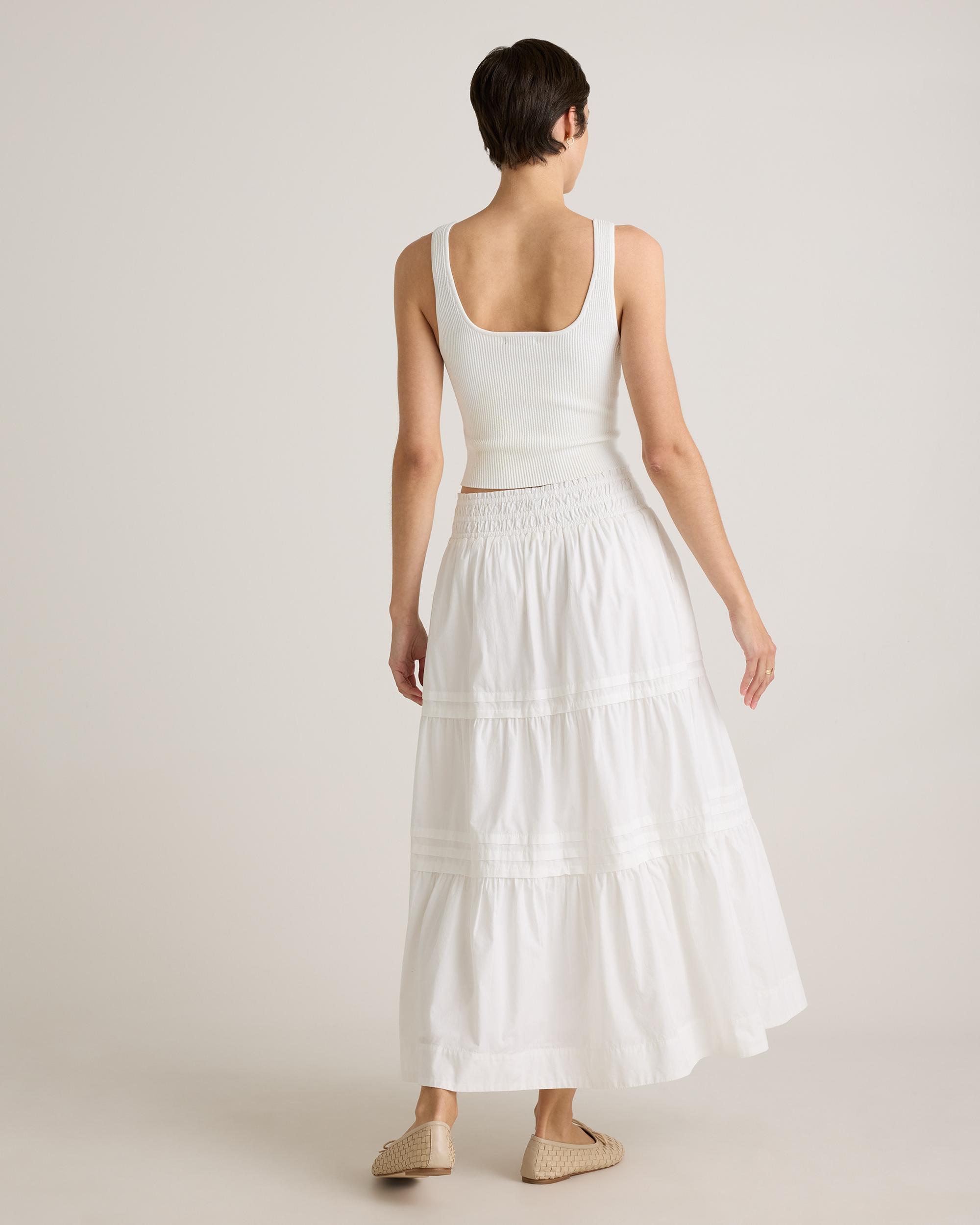 Quince | Women's Poplin Tiered Maxi Skirt Organic Cotton Product Image