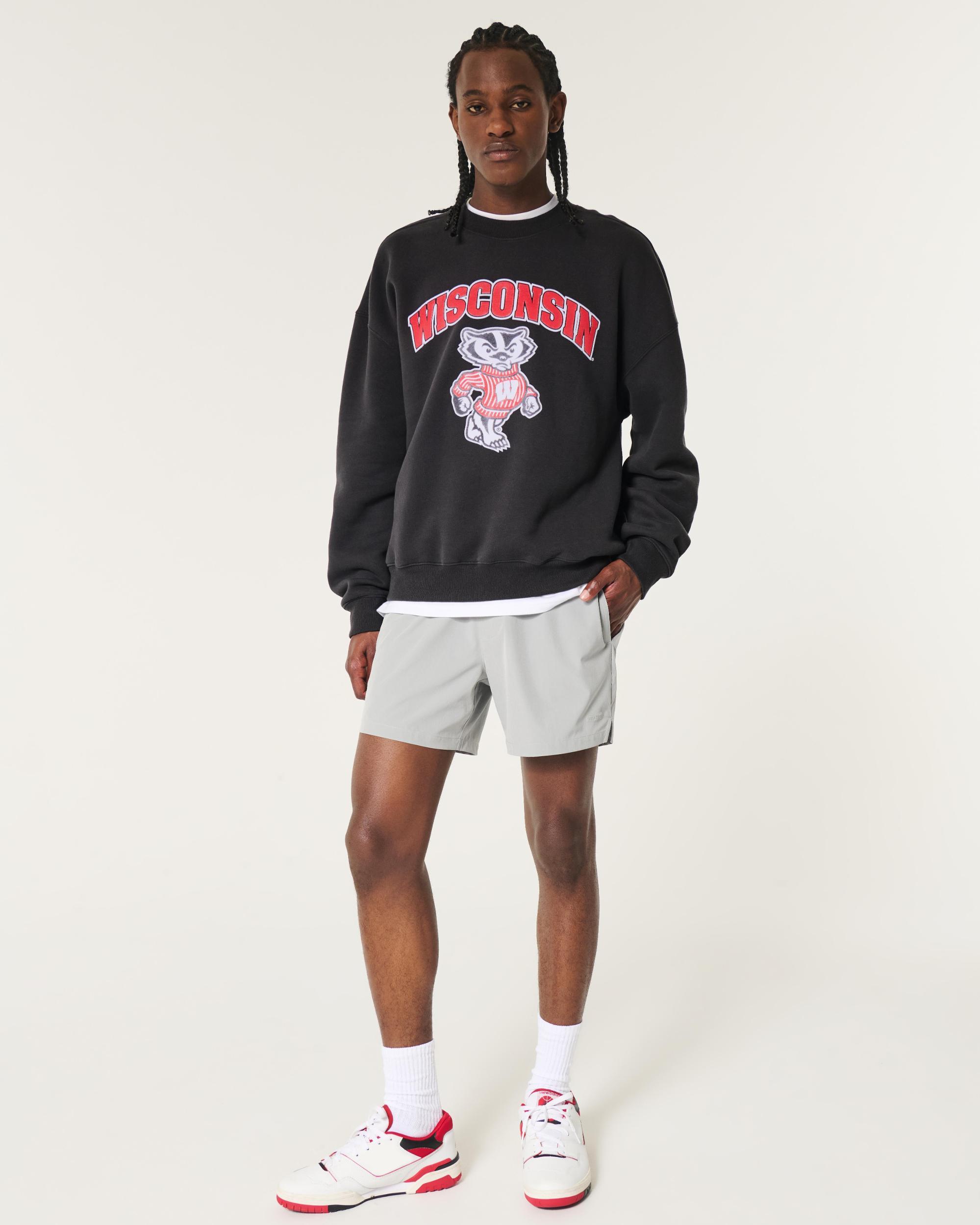 Boxy Indiana University Hoosiers Graphic Crew Sweatshirt Product Image