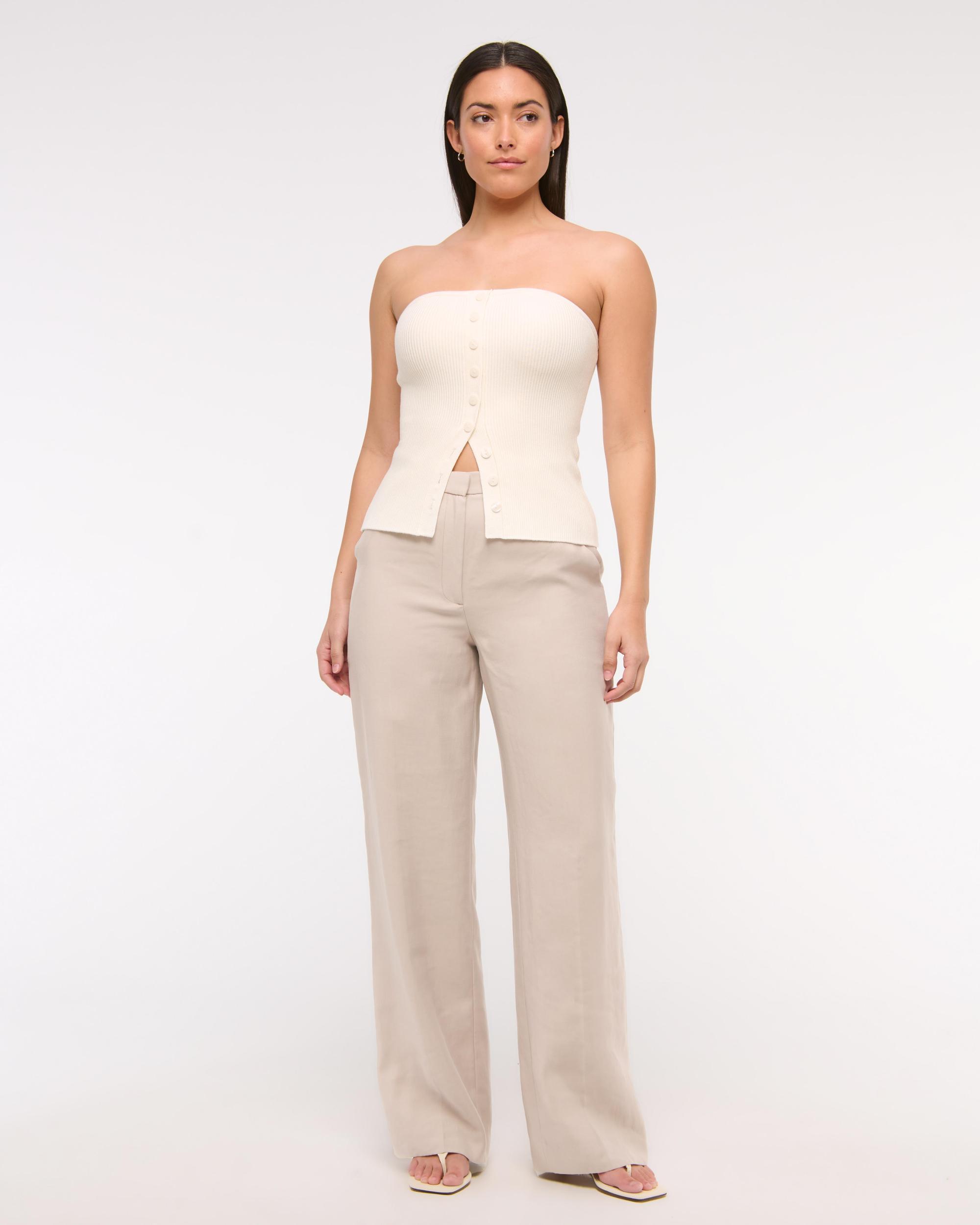 Curve Love Drapey Tailored Wide Leg Pant Product Image