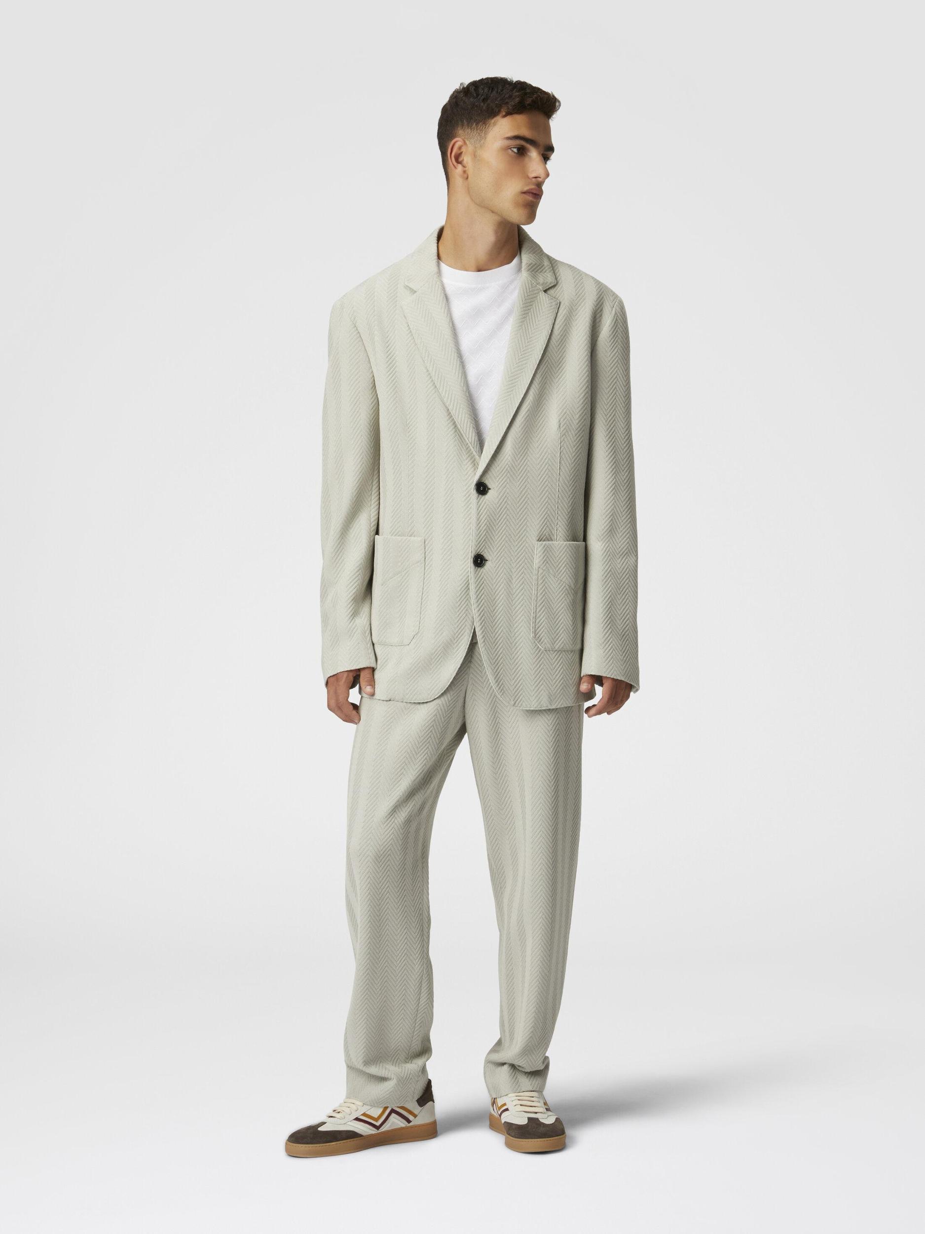 Zigzag cotton and viscose blazer Product Image