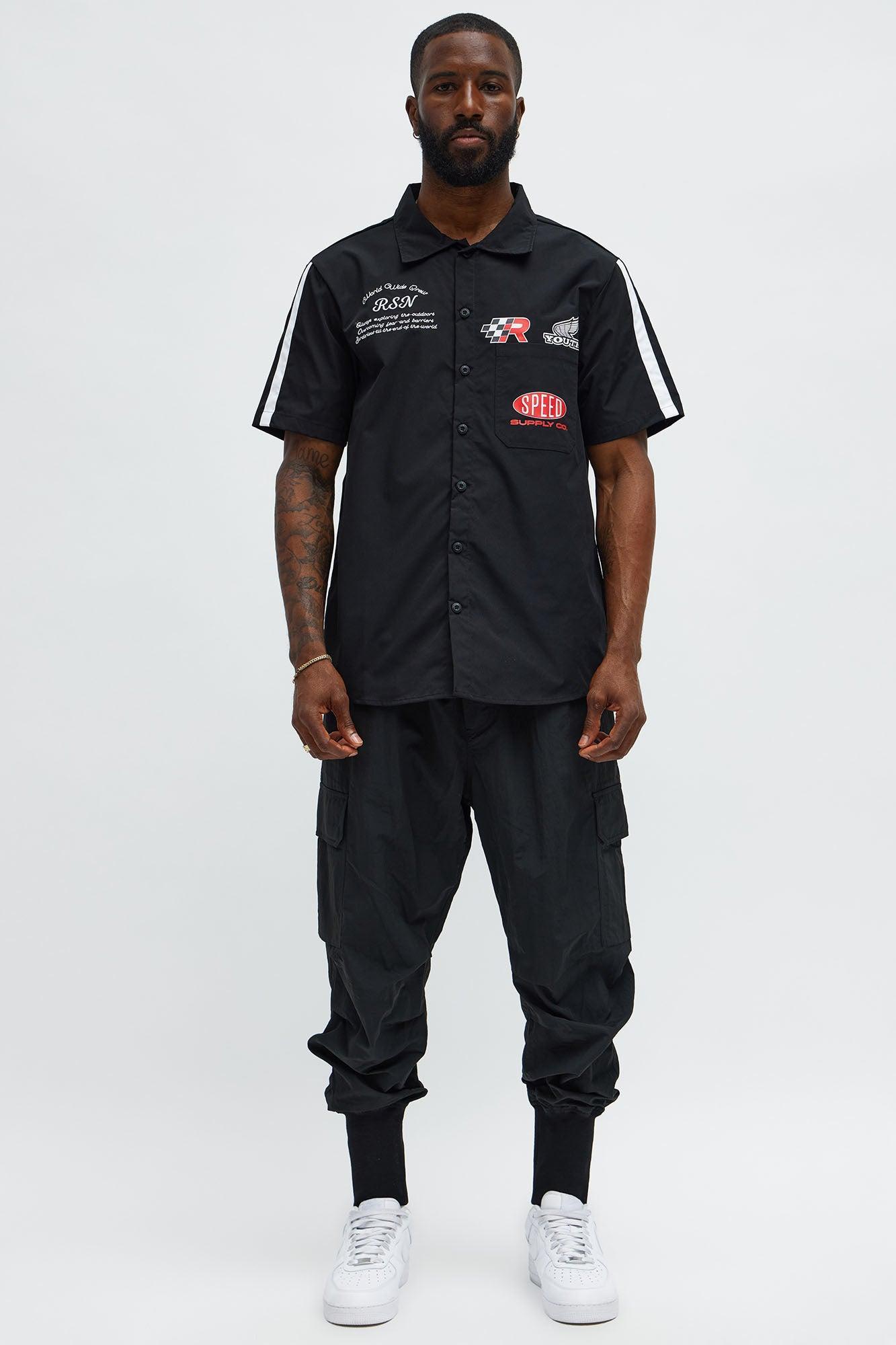 Speed Supply Button Up Shirt - Black Product Image
