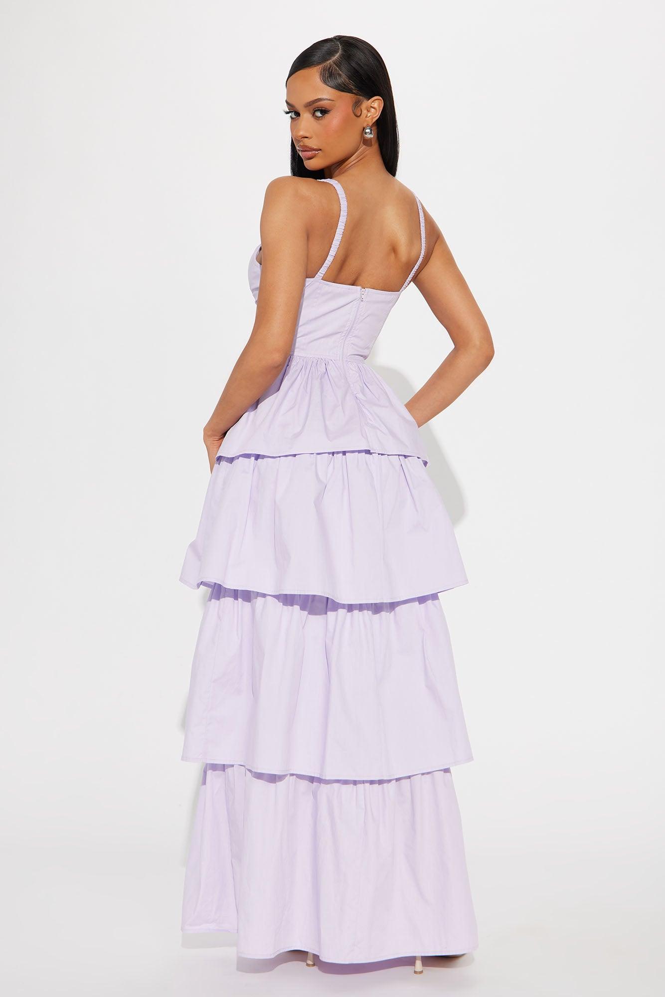 Clementine Poplin Maxi Dress - Lavender Product Image