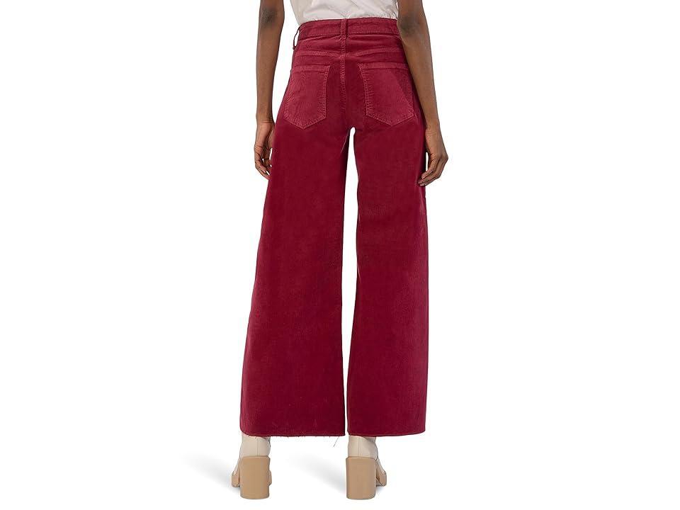KUT from the Kloth Jean Corduroy High-Rise Fab Ab Wide Leg (Ruby) Women's Casual Pants Product Image