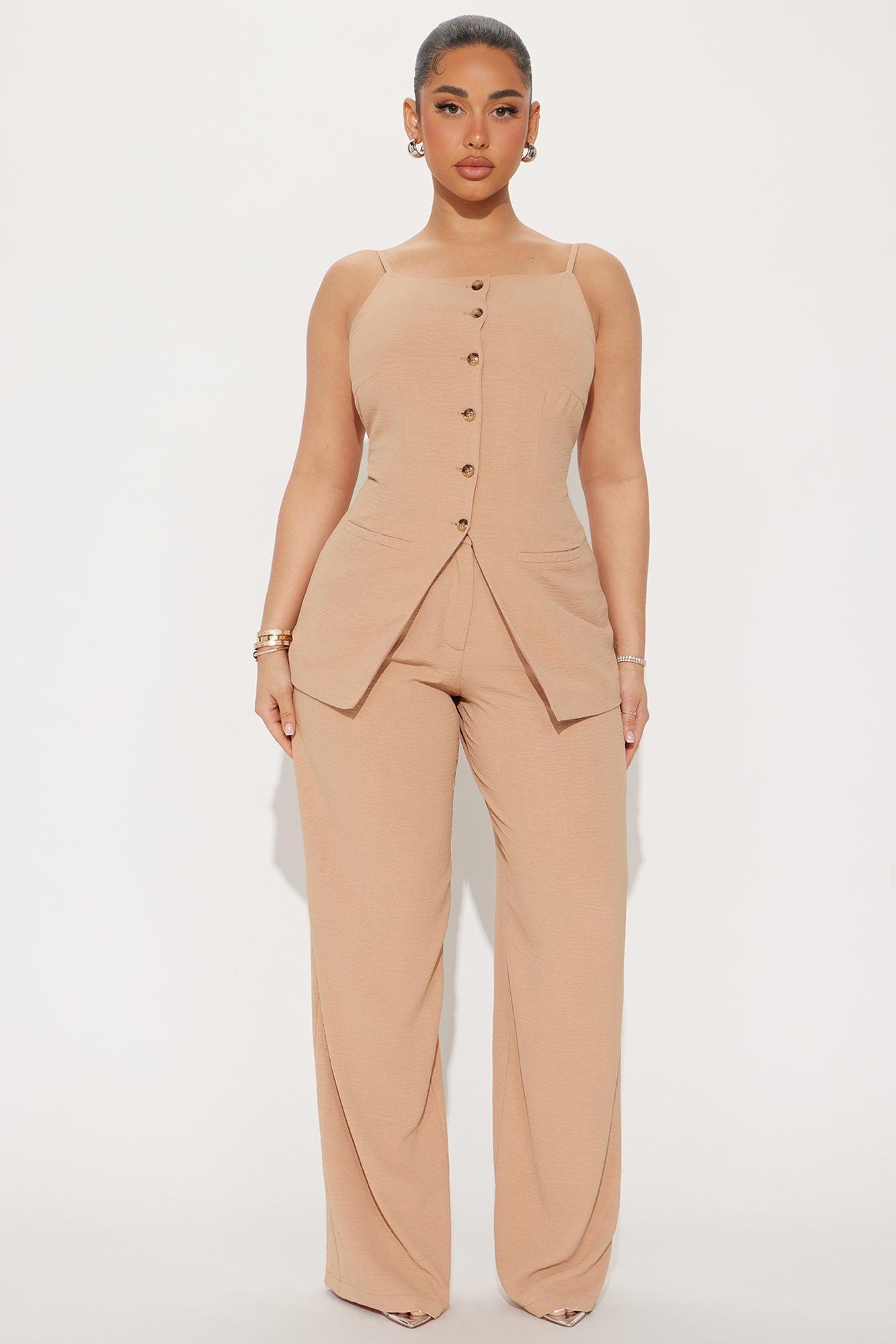 Always Classy Pant Set - Taupe Product Image