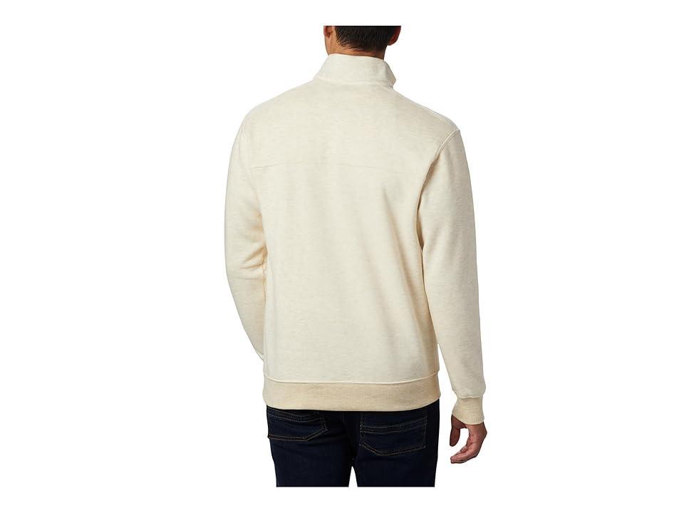 Mens Columbia Hart Mountain II Quarter-Zip Pullover Oatmeal Grey Product Image