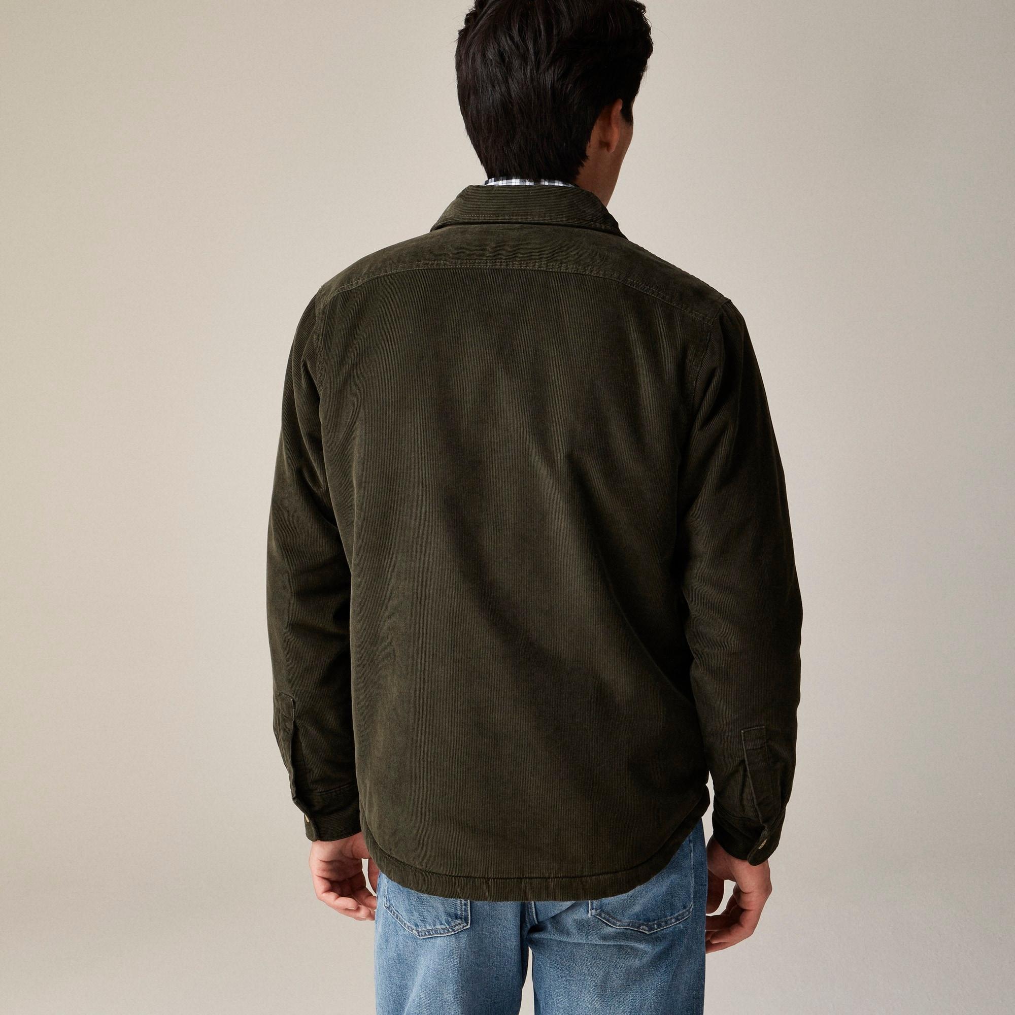 Sherpa-lined corduroy shirt-jacket Product Image
