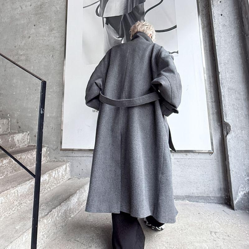 Plain Maxi Zip Coat Product Image