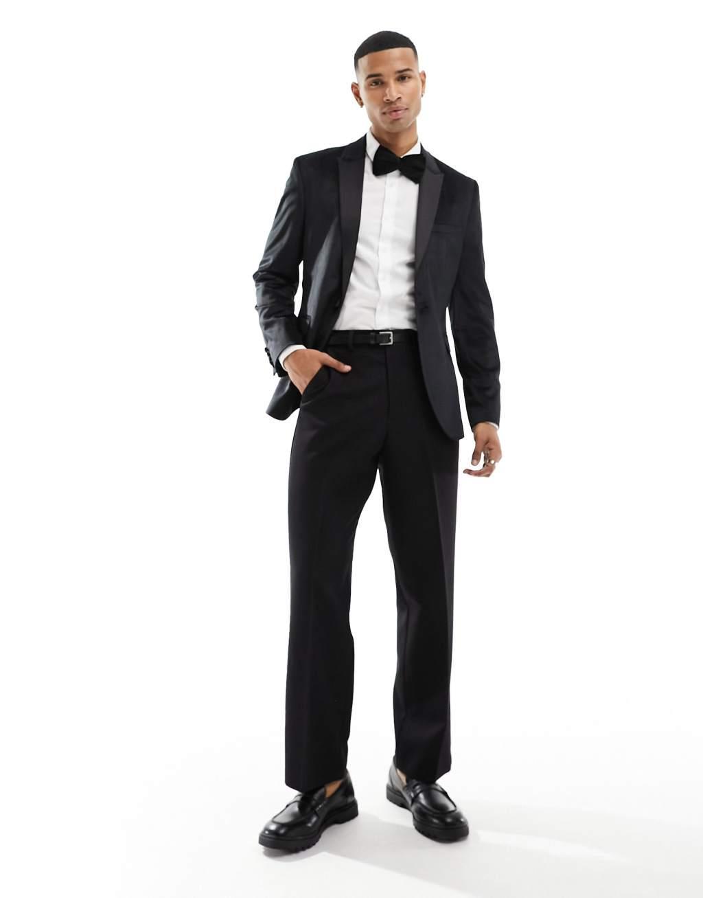 ASOS DESIGN skinny velvet blazer Product Image