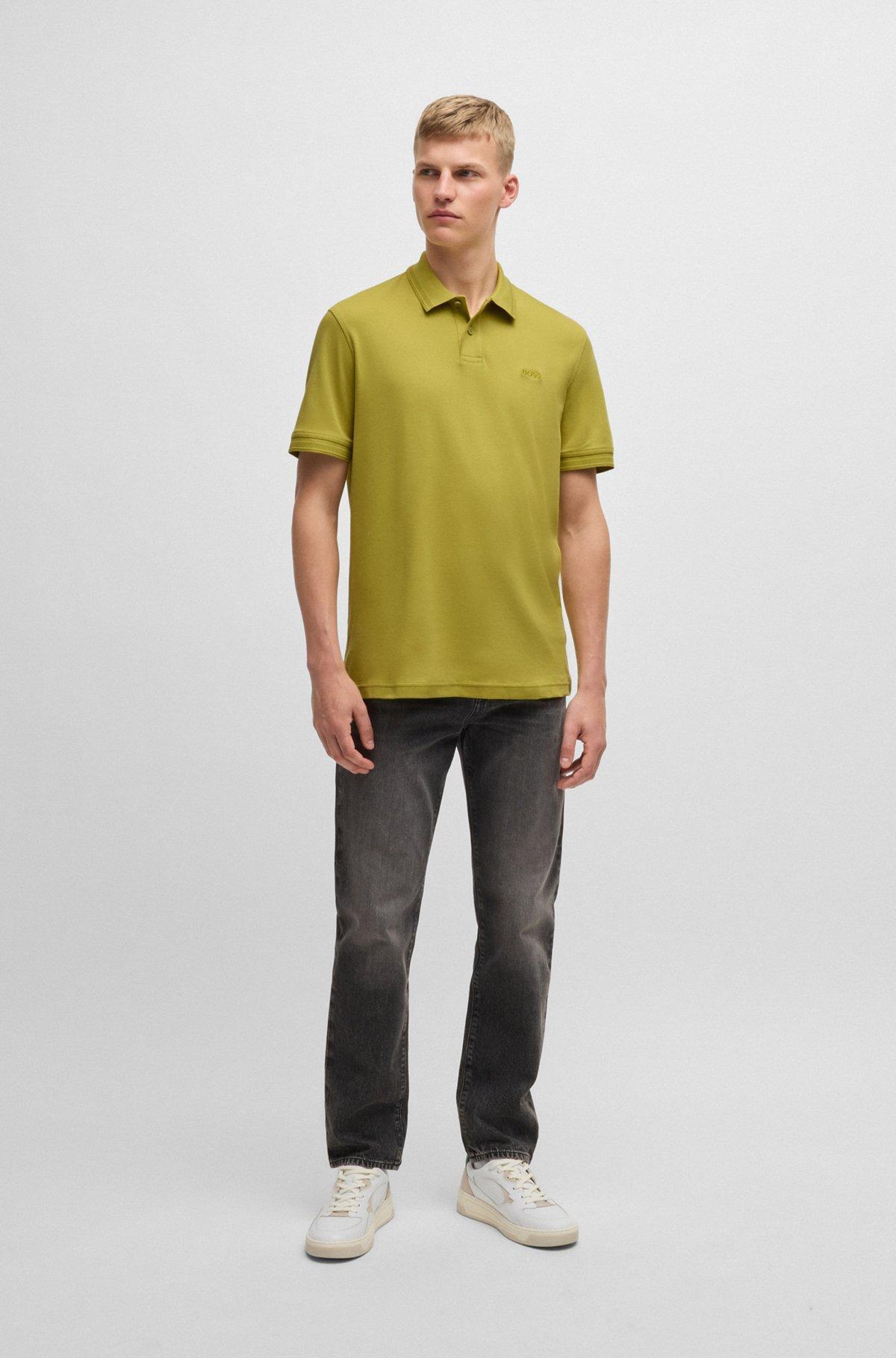 Interlock-cotton polo shirt with logo print Product Image