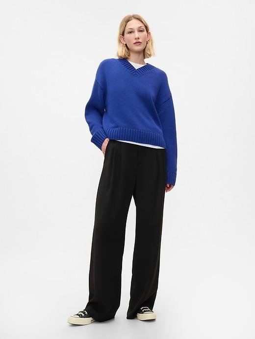 Oversized V-Neck Sweater Product Image