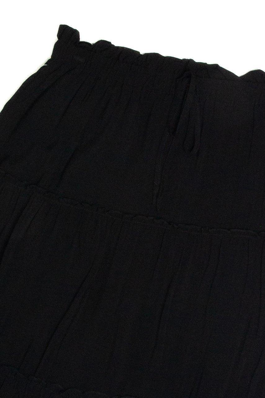 Black Layered Maxi Skirt Product Image