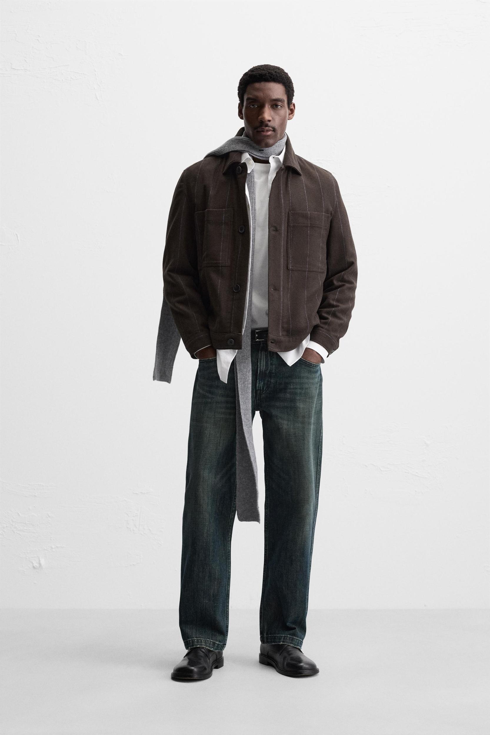 STRIPED POCKET OVERSHIRT Product Image