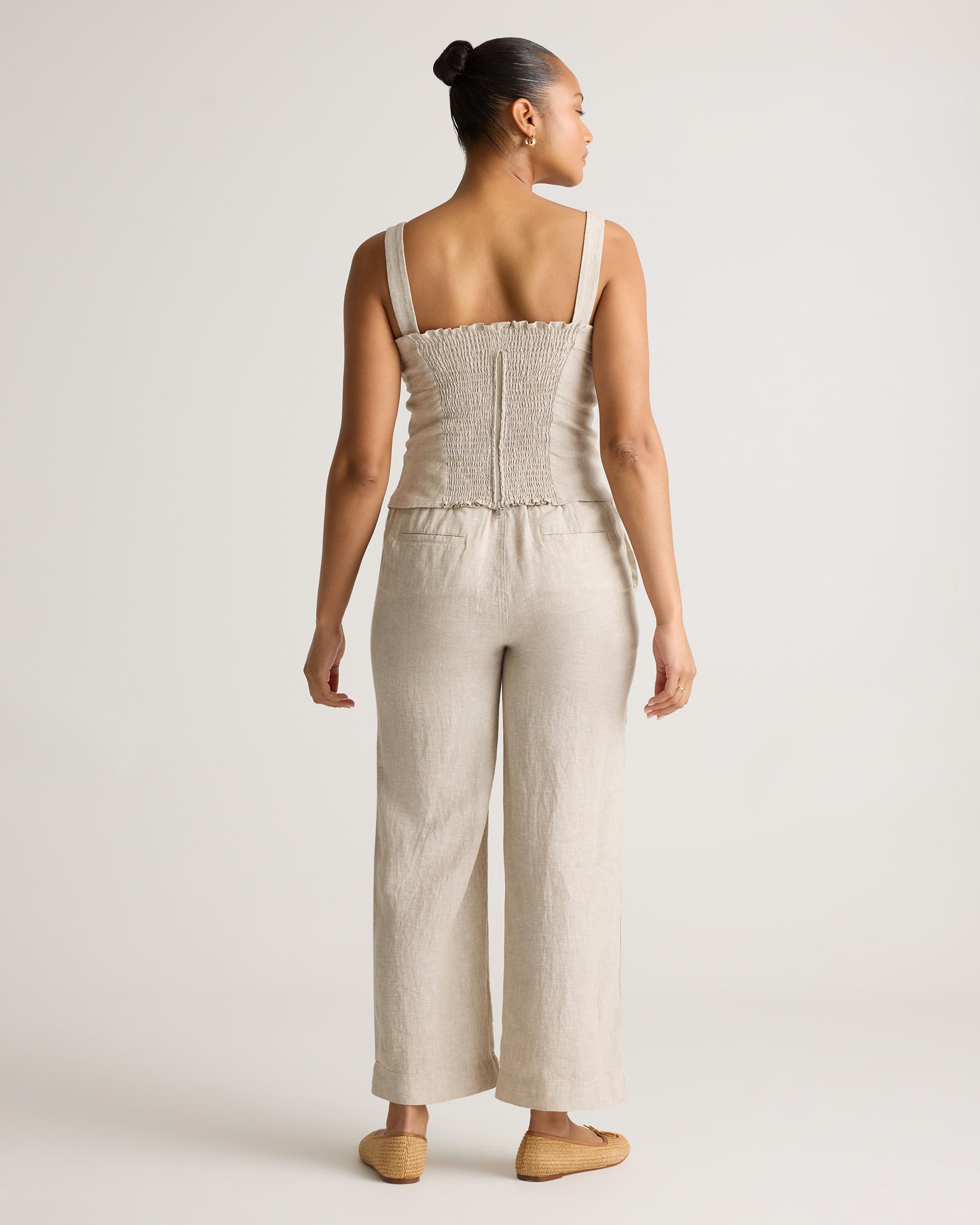 100% European Linen Fitted Tank Product Image