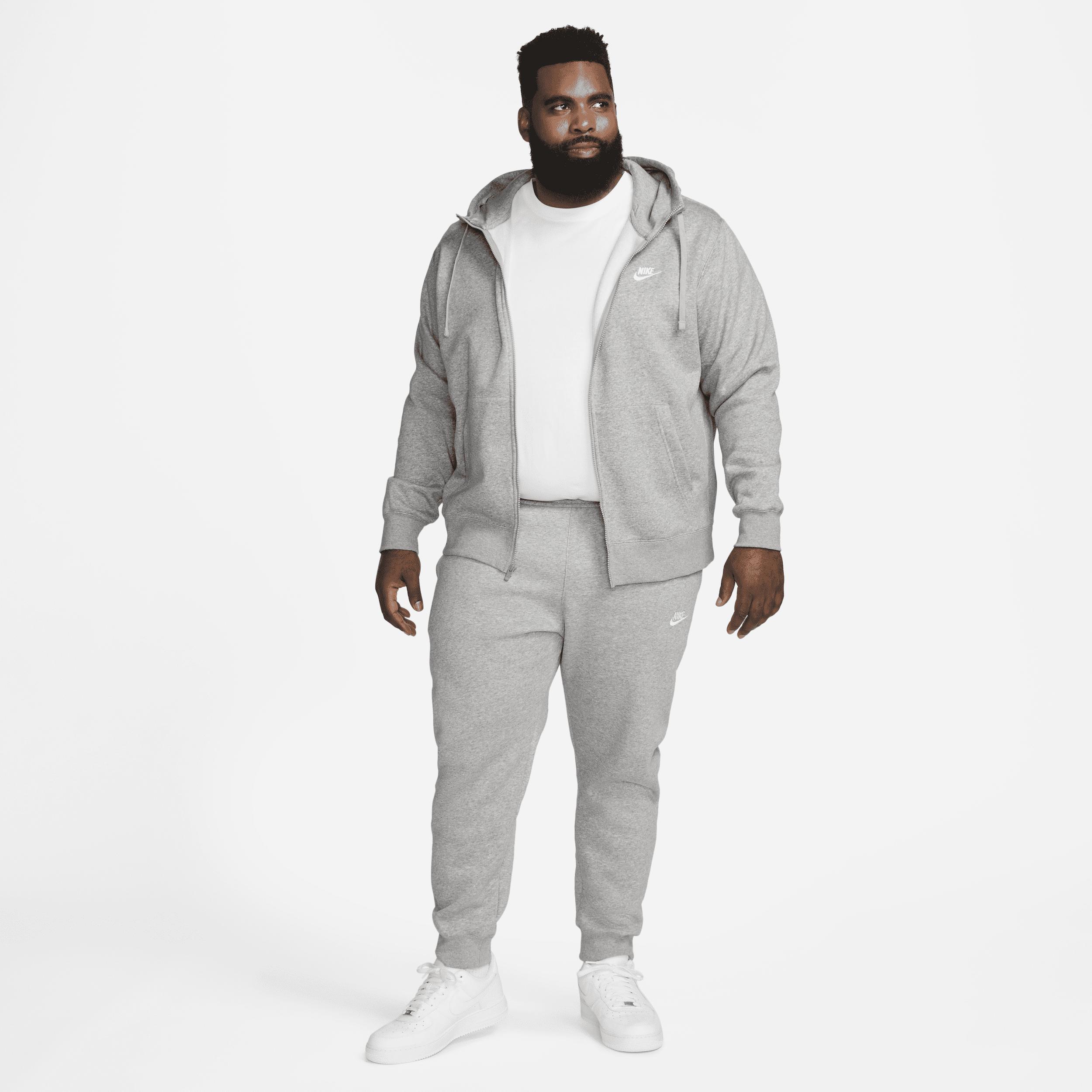 Mens Nike Sportswear Club Fleece Full-Zip Hoodie Grey Heather Product Image