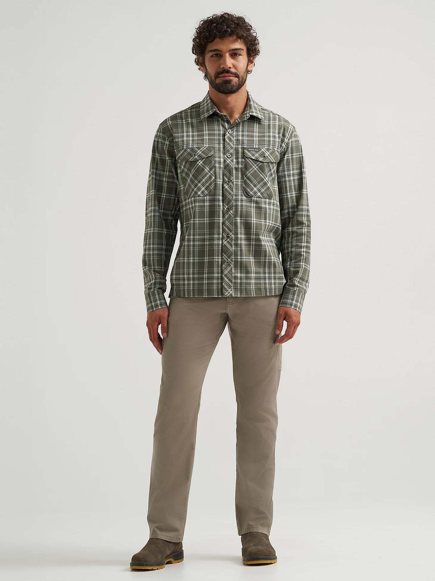 Men's Outdoor Stretch Plaid Shirt | Men's SHIRTS | Wrangler® Product Image