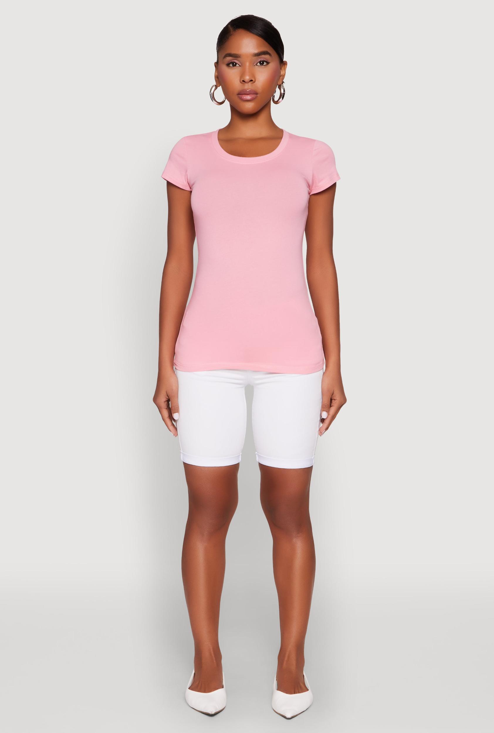 Womens Short Sleeve Scoop Neck Tee Product Image