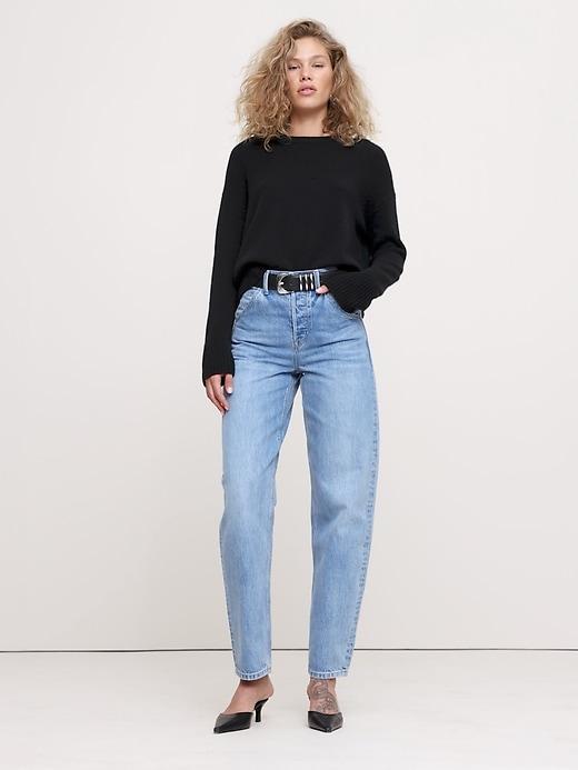 Oversized Midweight Cashmere Crew-Neck Sweater Product Image