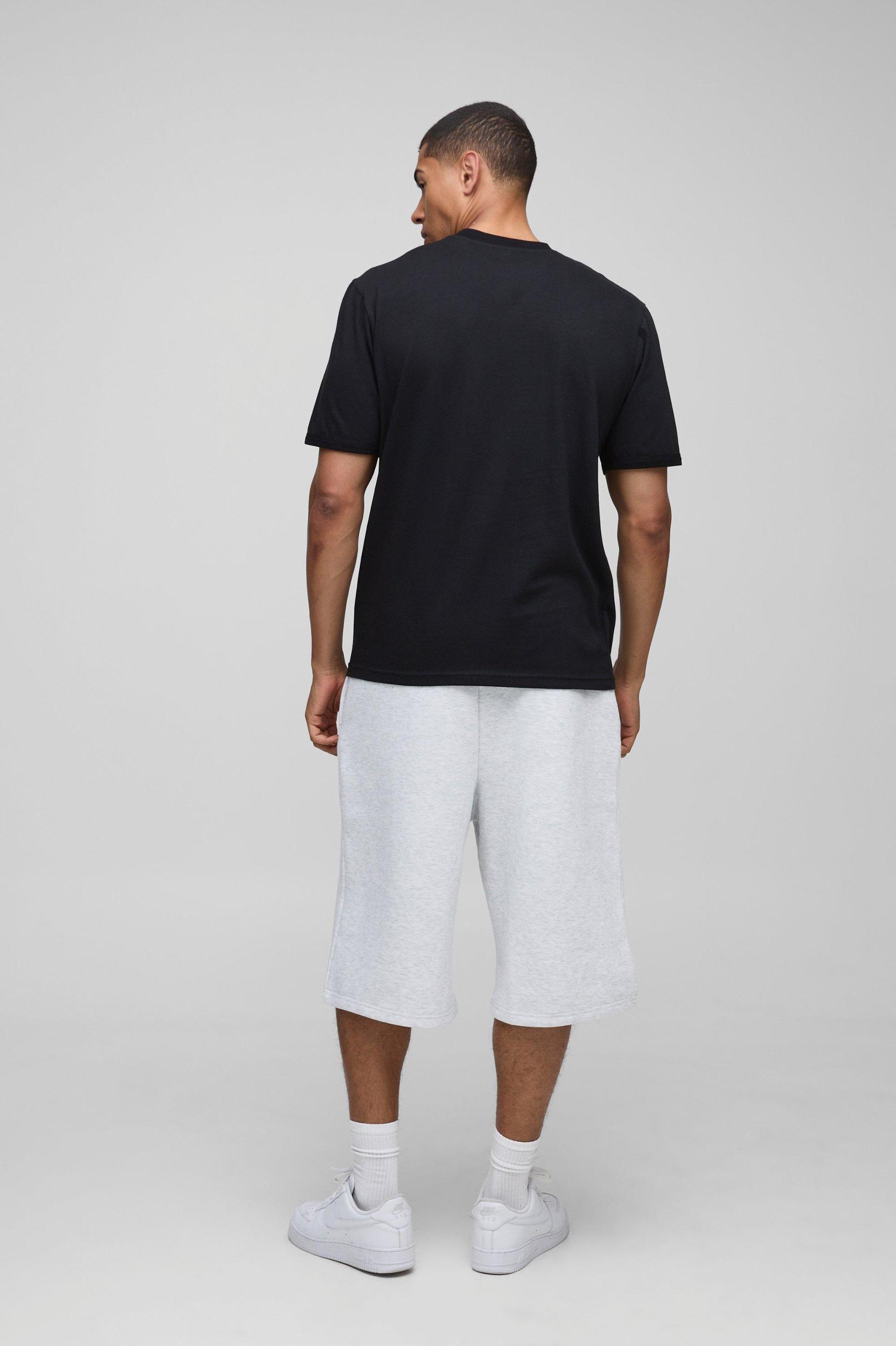 Regular Fit Varsity Print Ringer T-Shirt | boohooMAN USA Product Image