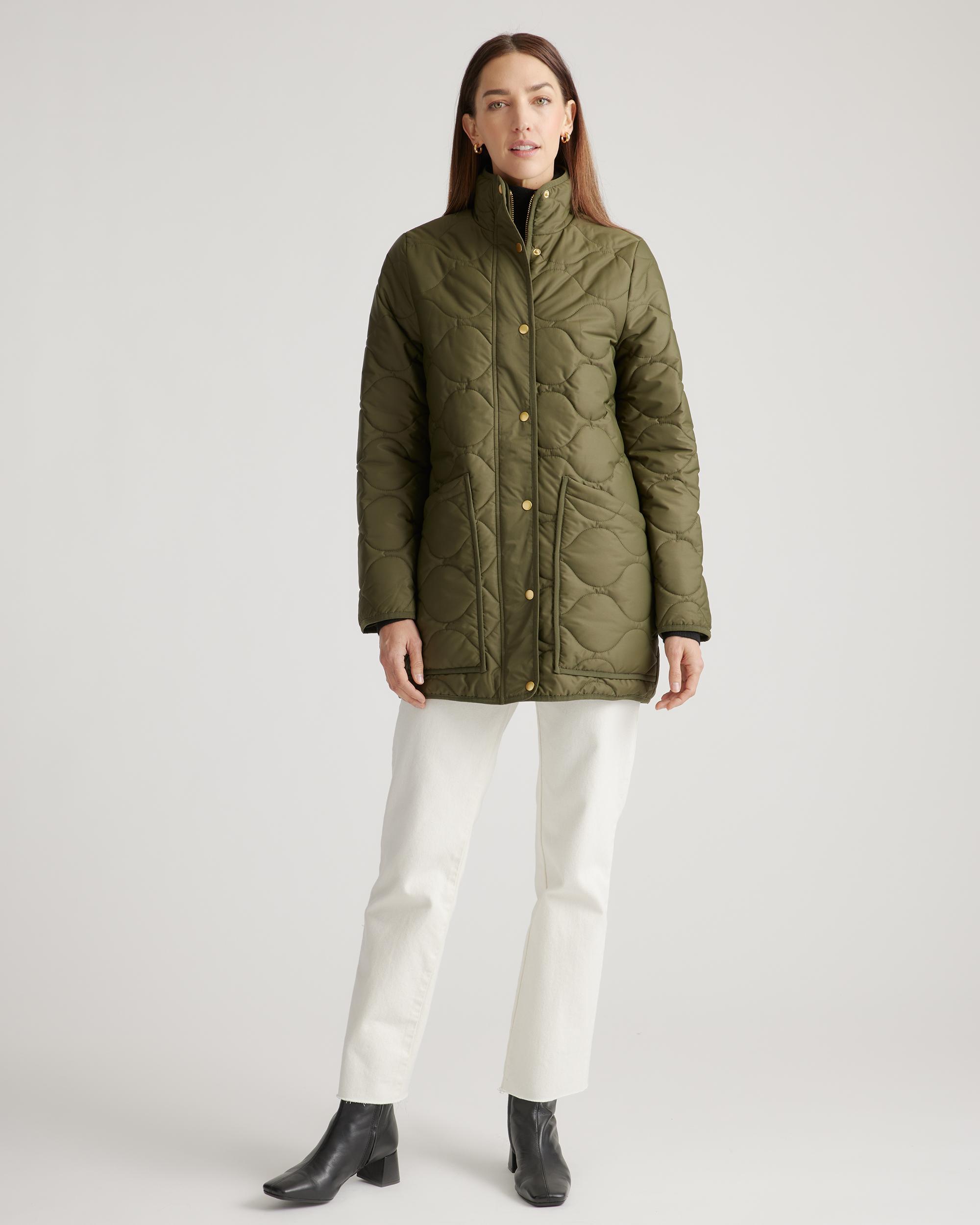 Quince | Women's Featherless Quilted Long Puffer Jacket Size XL, Nylon Product Image