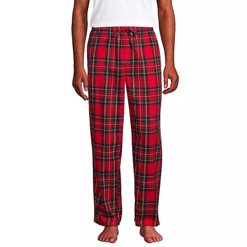 Men's Lands' End Flannel Pajama Sleep Pants, Size: Small, Deep  Blue Product Image