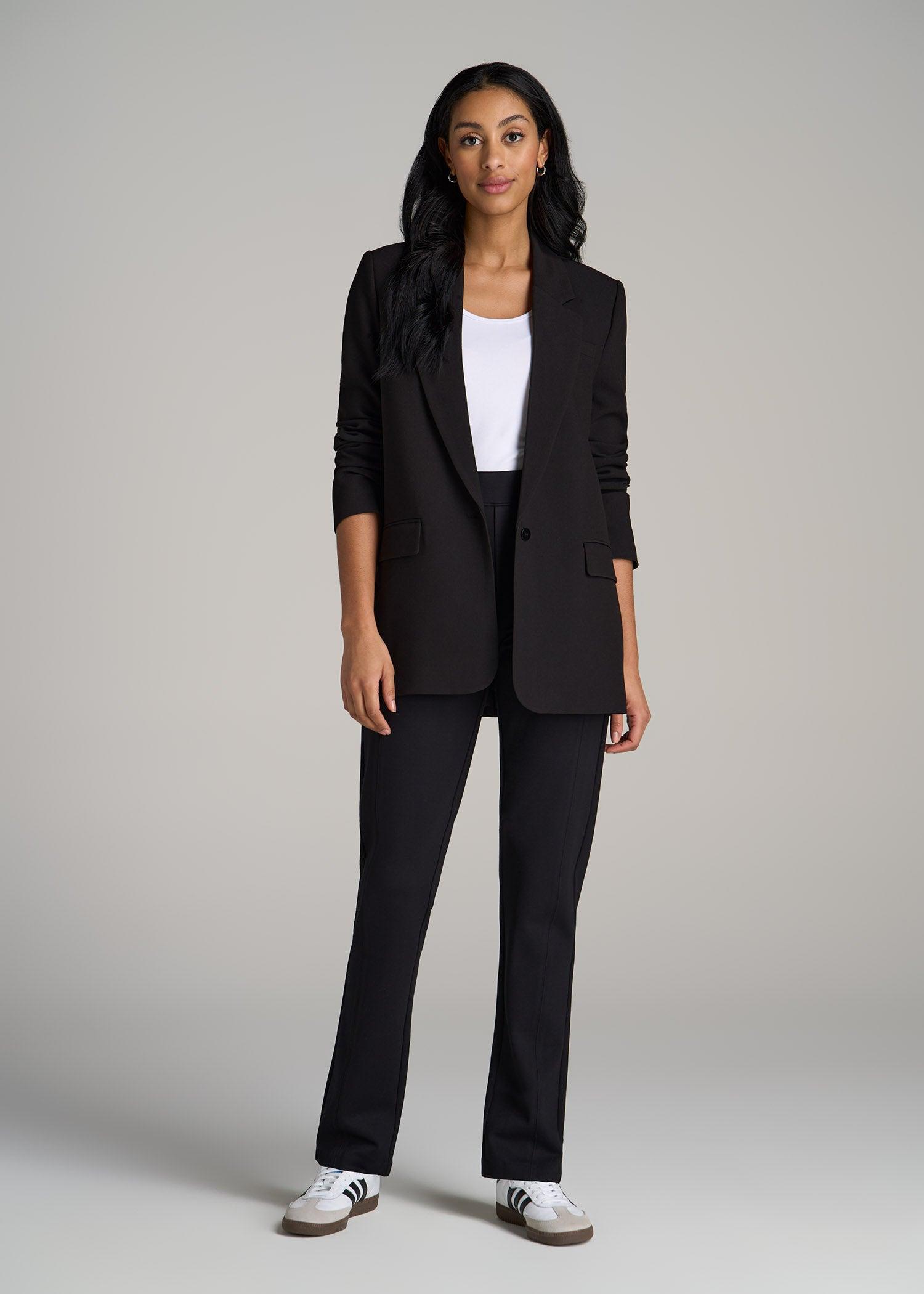 Pull on Slim Dress Pants Women's in Black Product Image