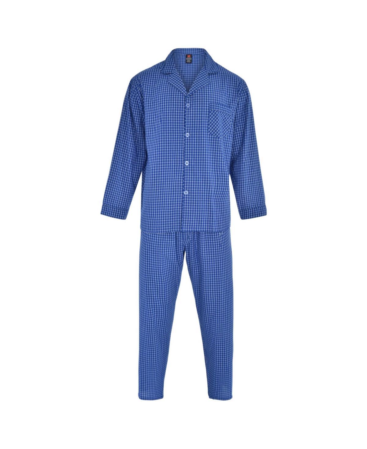 Big & Tall Hanes® Classics Pajama Set, Men's, Size: XXL Tall, Solid Blue Product Image