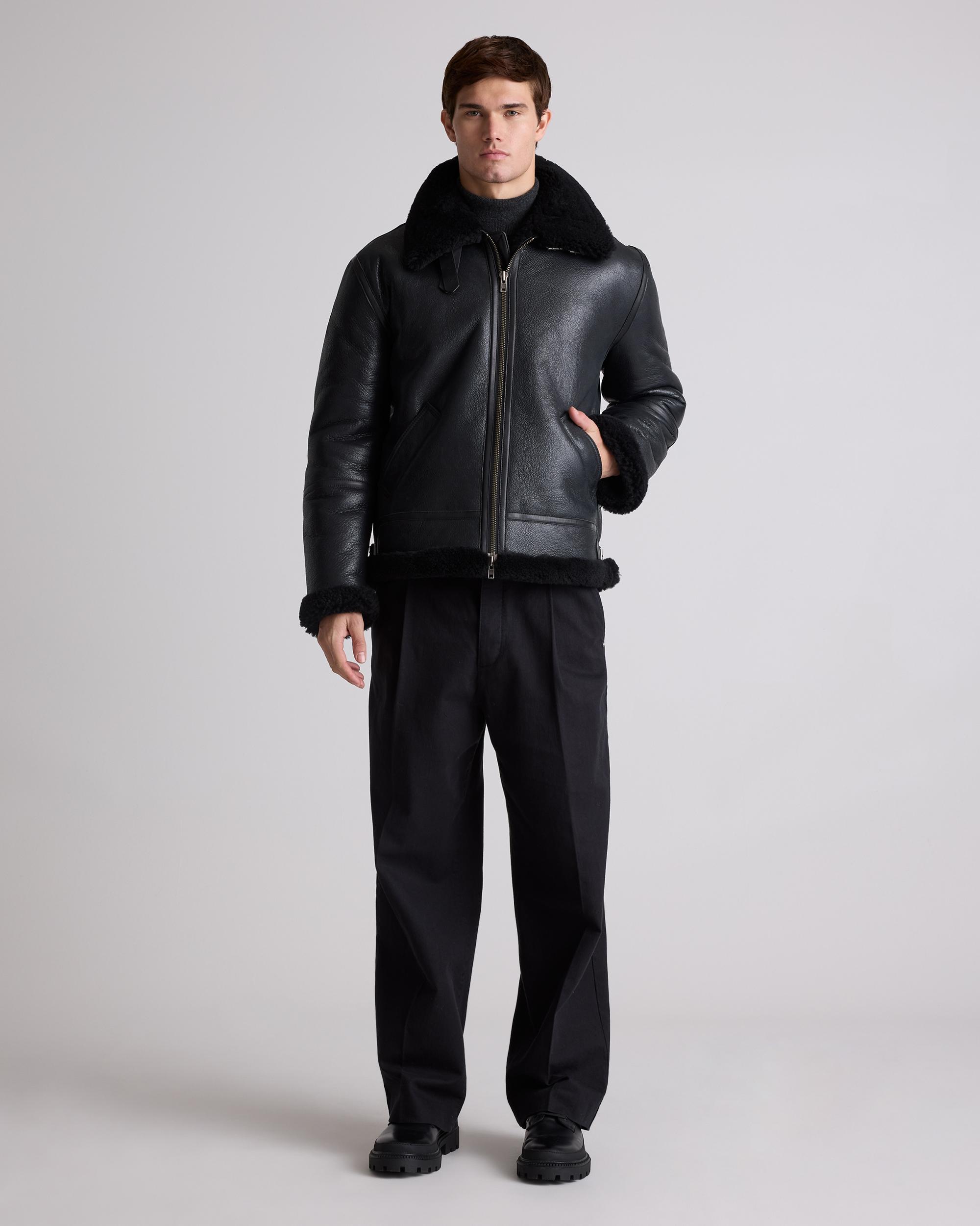 Quince | Men's 100% Shearling Bomber Jacket Leather Product Image