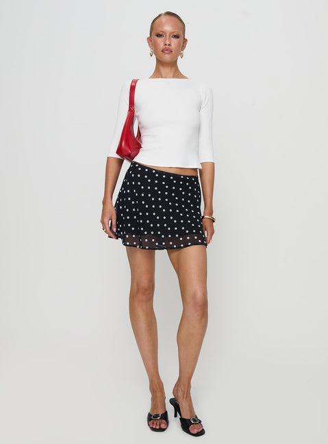 Elaia 3/4 Sleeve Top White Product Image