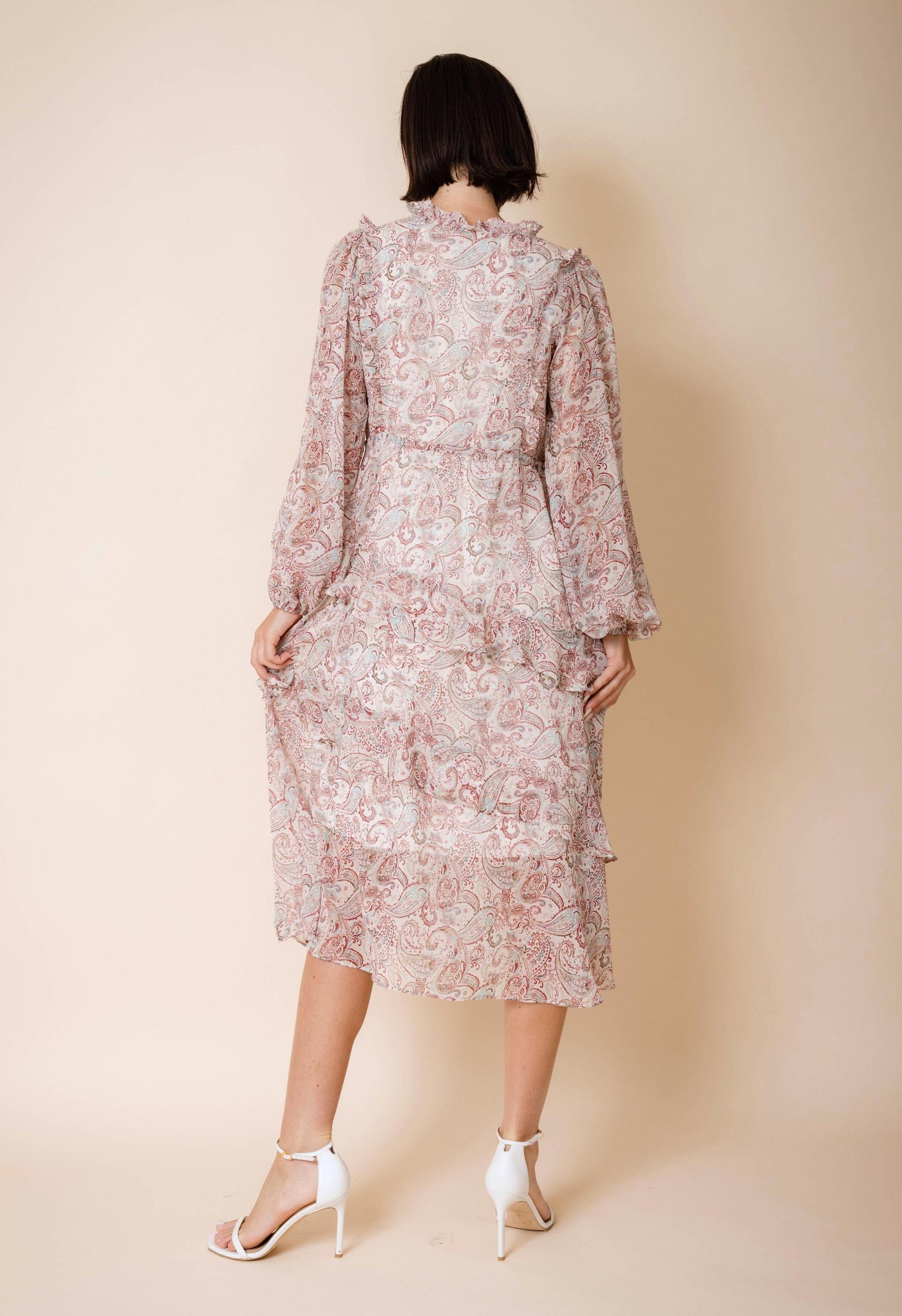 Paisley Ruffle Dress Product Image