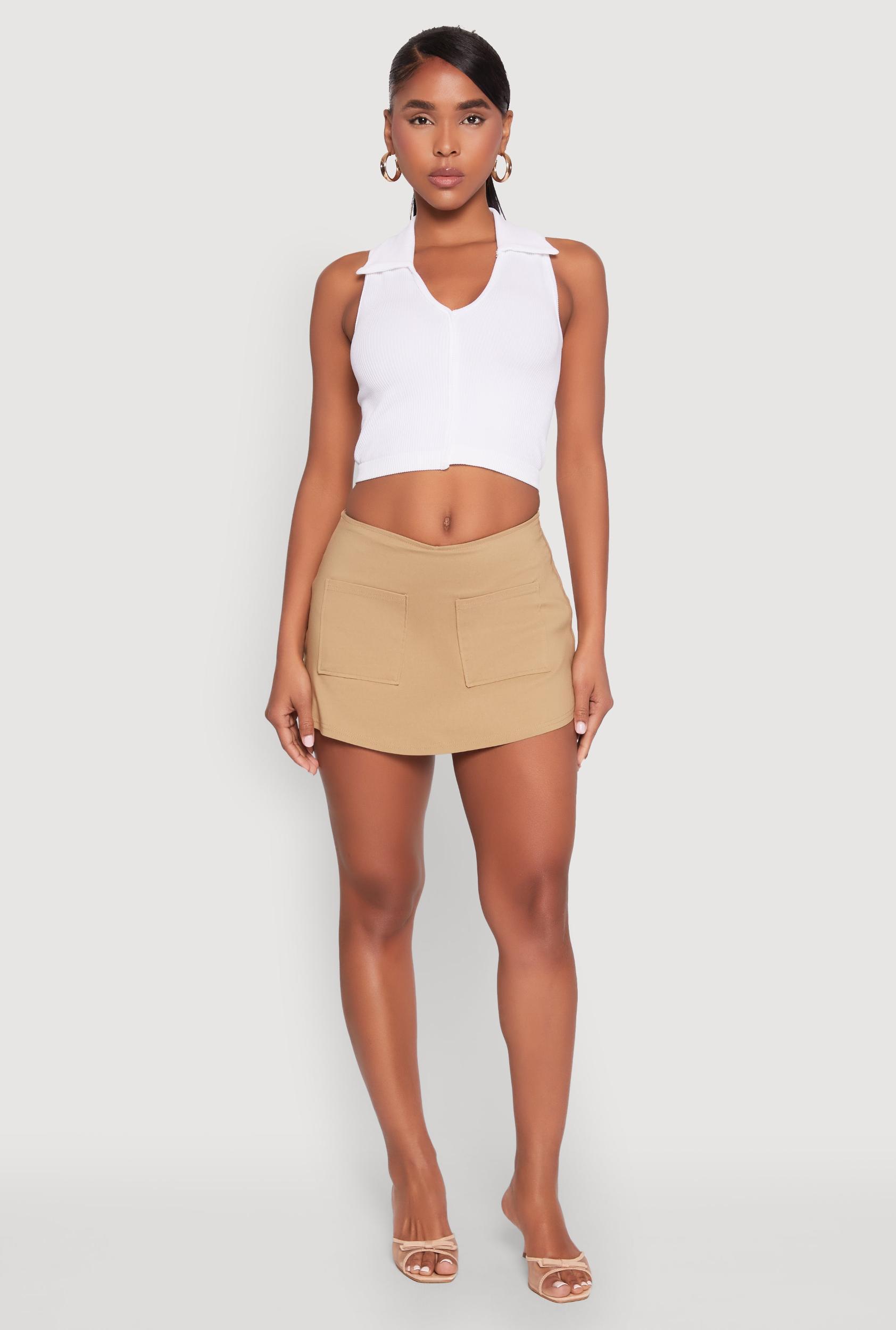 Womens Front Pocket Mini Skort Product Image