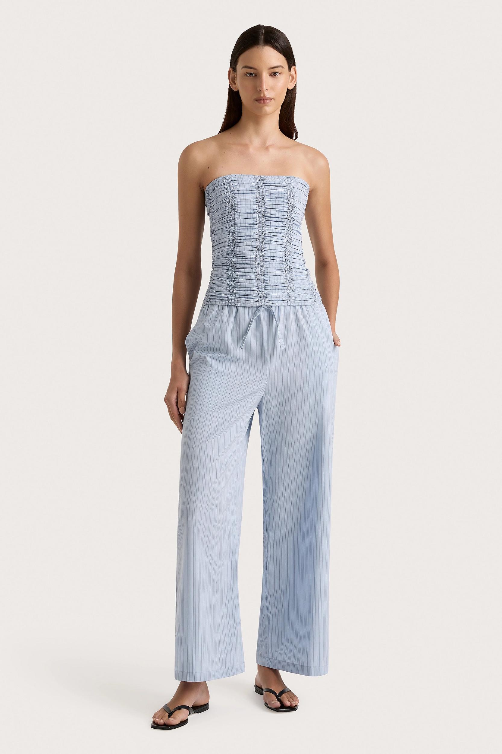 Freja Pant Blue Pinstripe Product Image