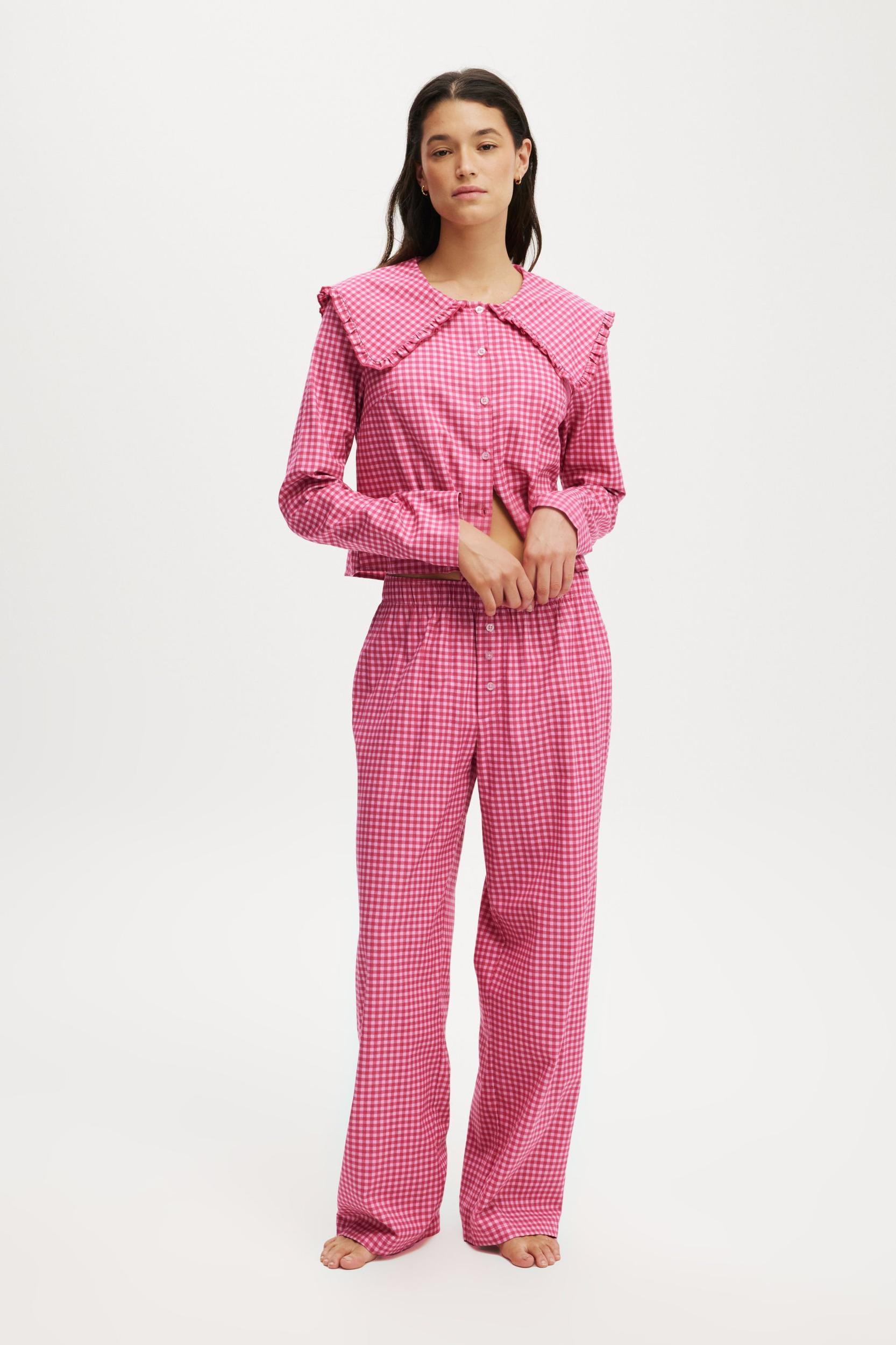 Peached Woven Boyfriend Pant Product Image